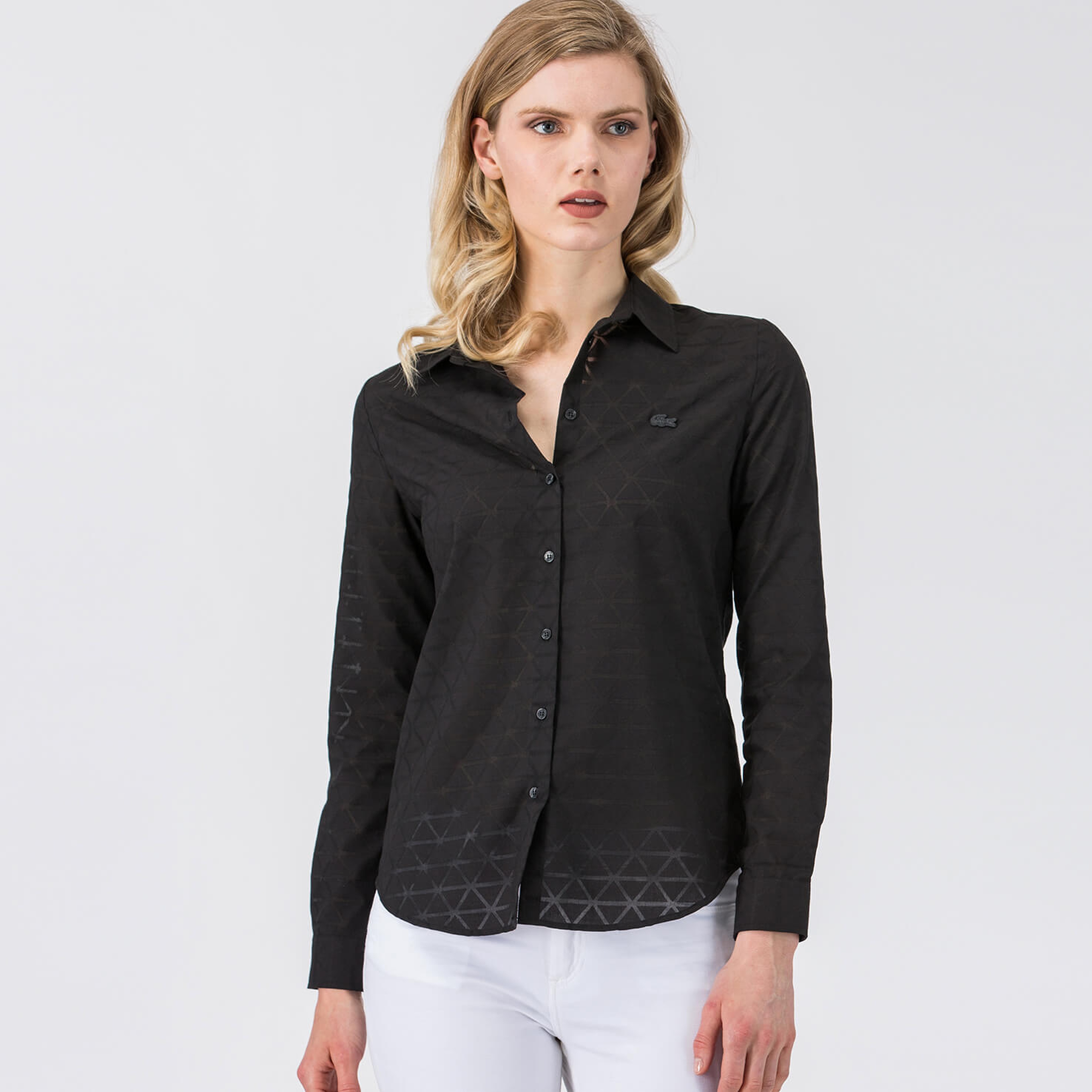 Lacoste Kadın Siyah Gömlek