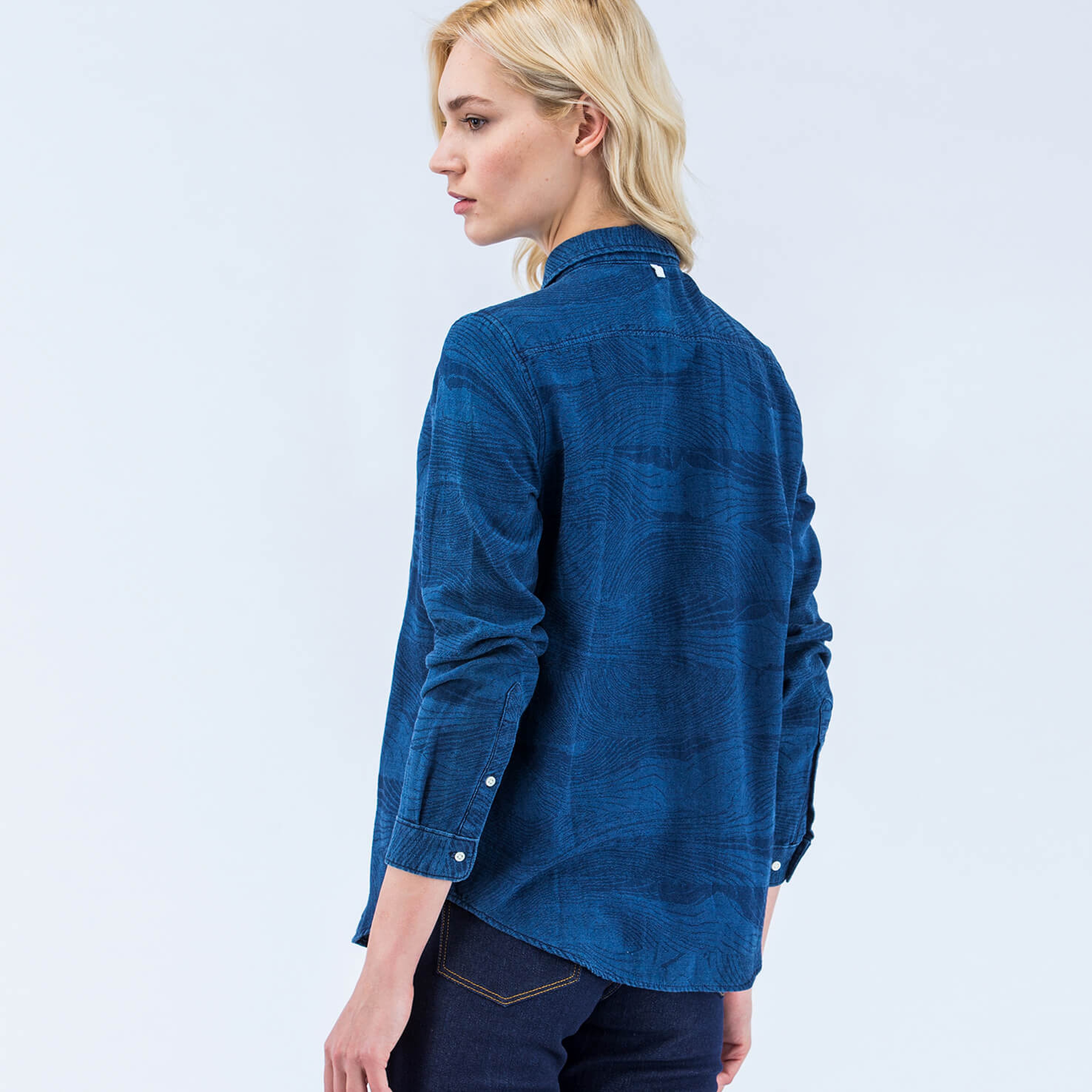 Lacoste Kadın Lacivert Uzun Kollu Gömlek