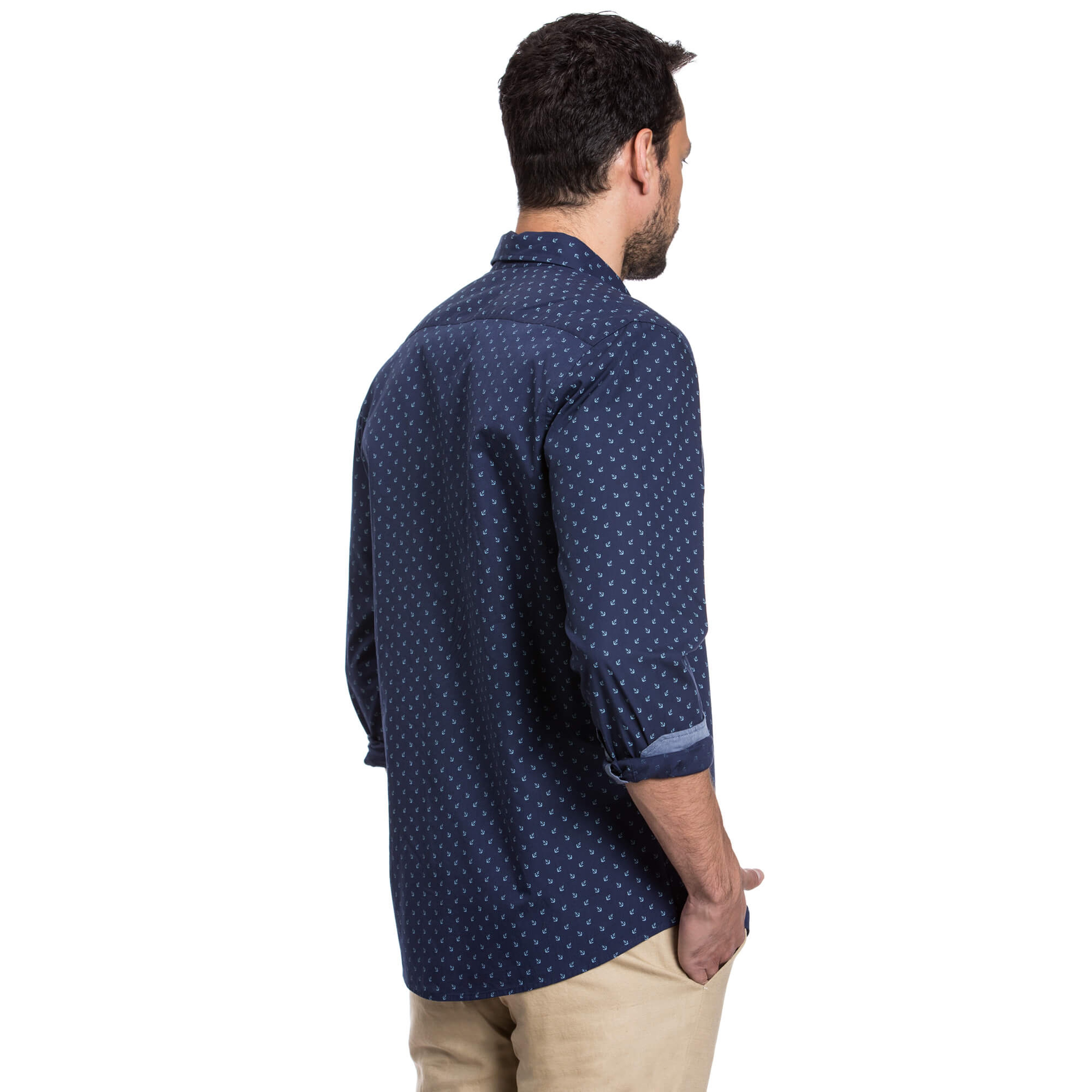 Nautica Erkek Lacivert Slim Fit Gömlek