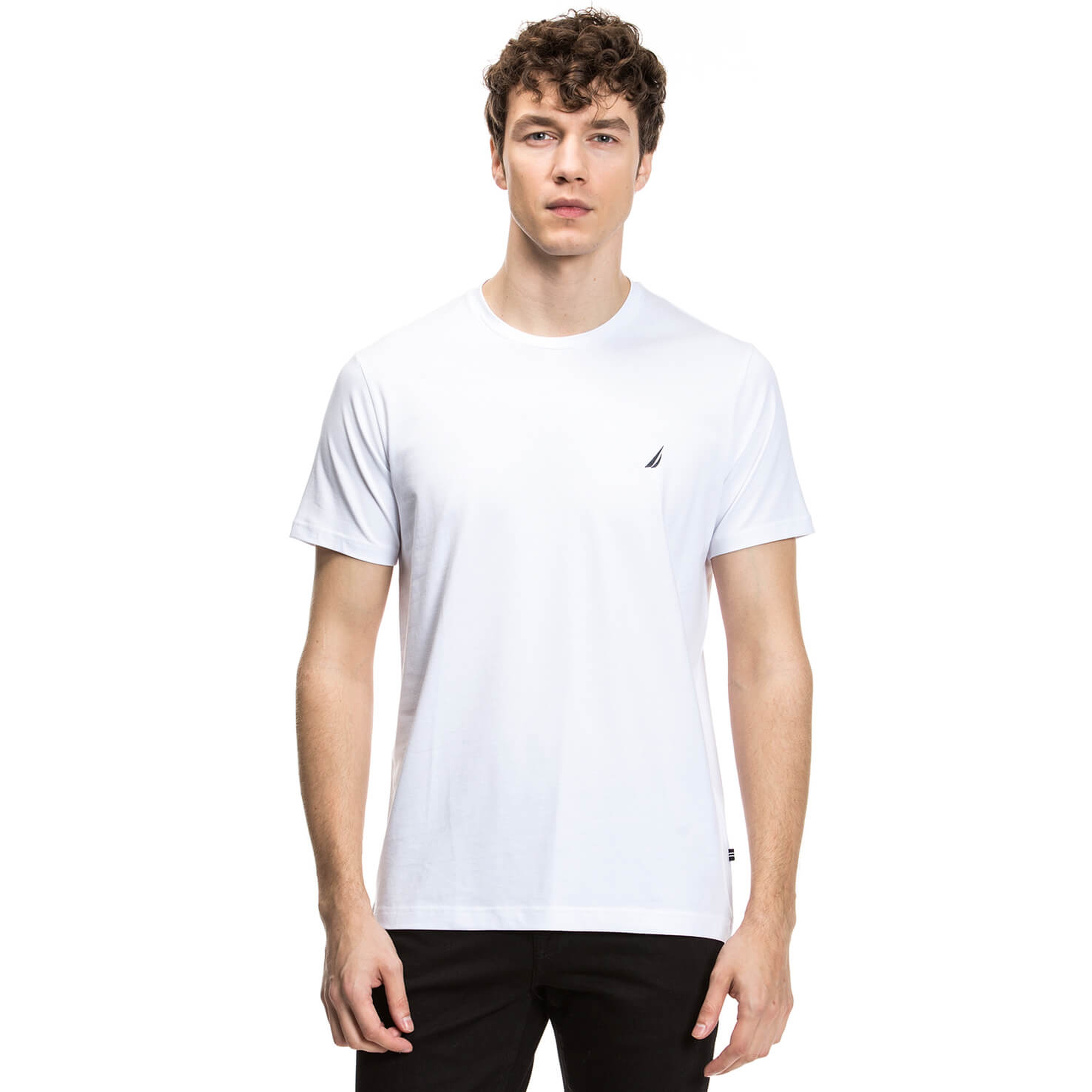 Nautica Erkek Beyaz Slim Fit T-Shirt