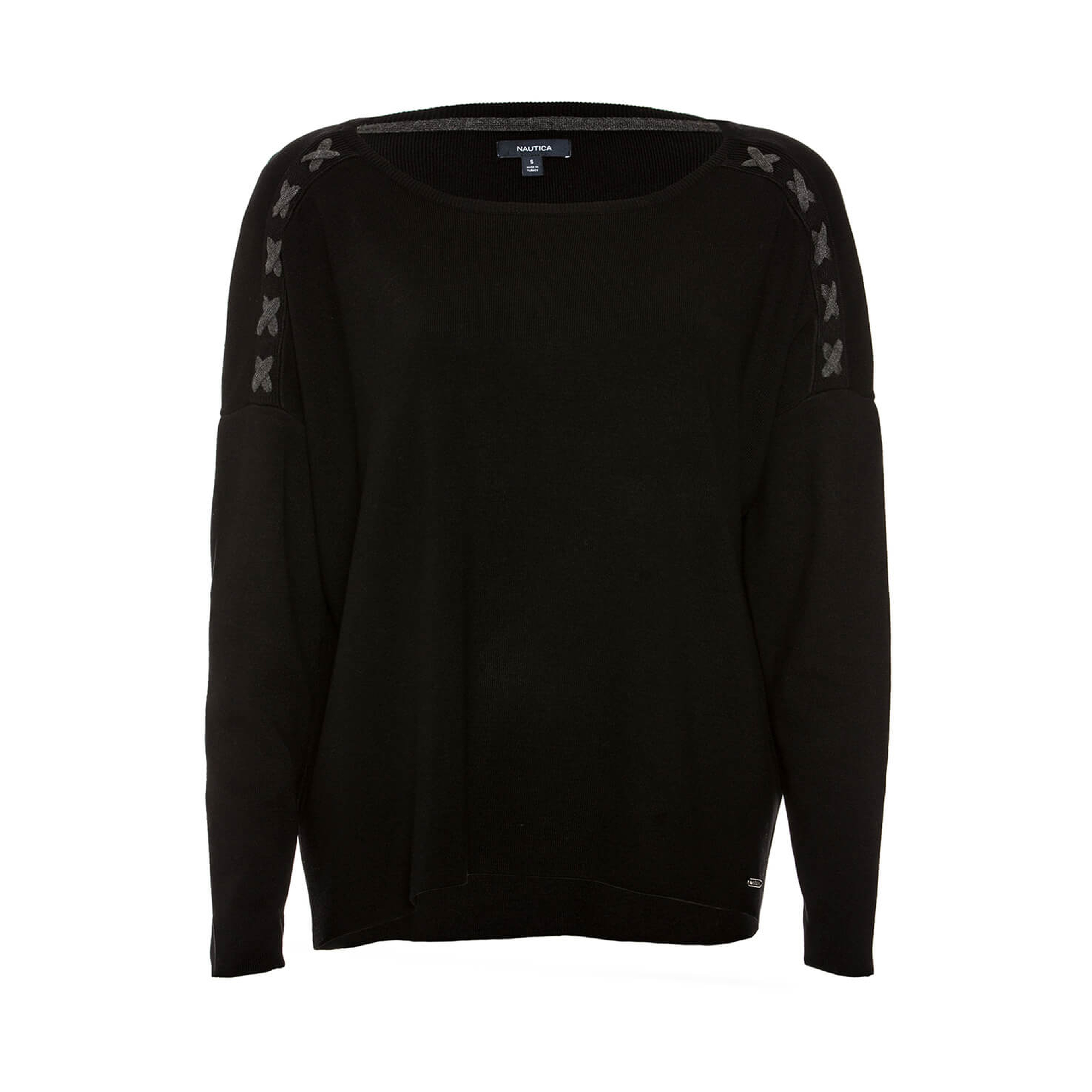 Nautica Kadın Siyah Regular Fit Triko