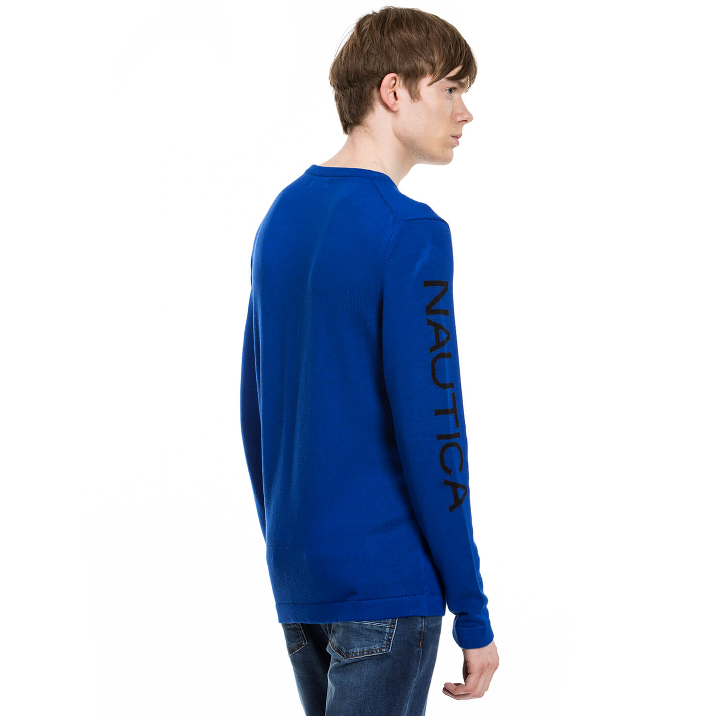 Nautica Erkek Mavi Regular Fit Triko