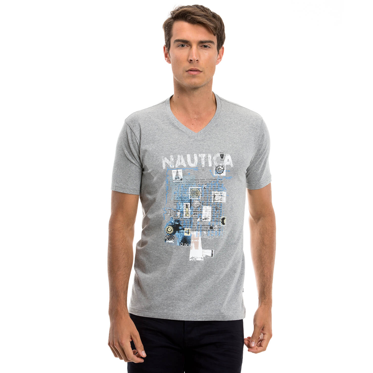 Nautica Erkek Gri T-Shirt