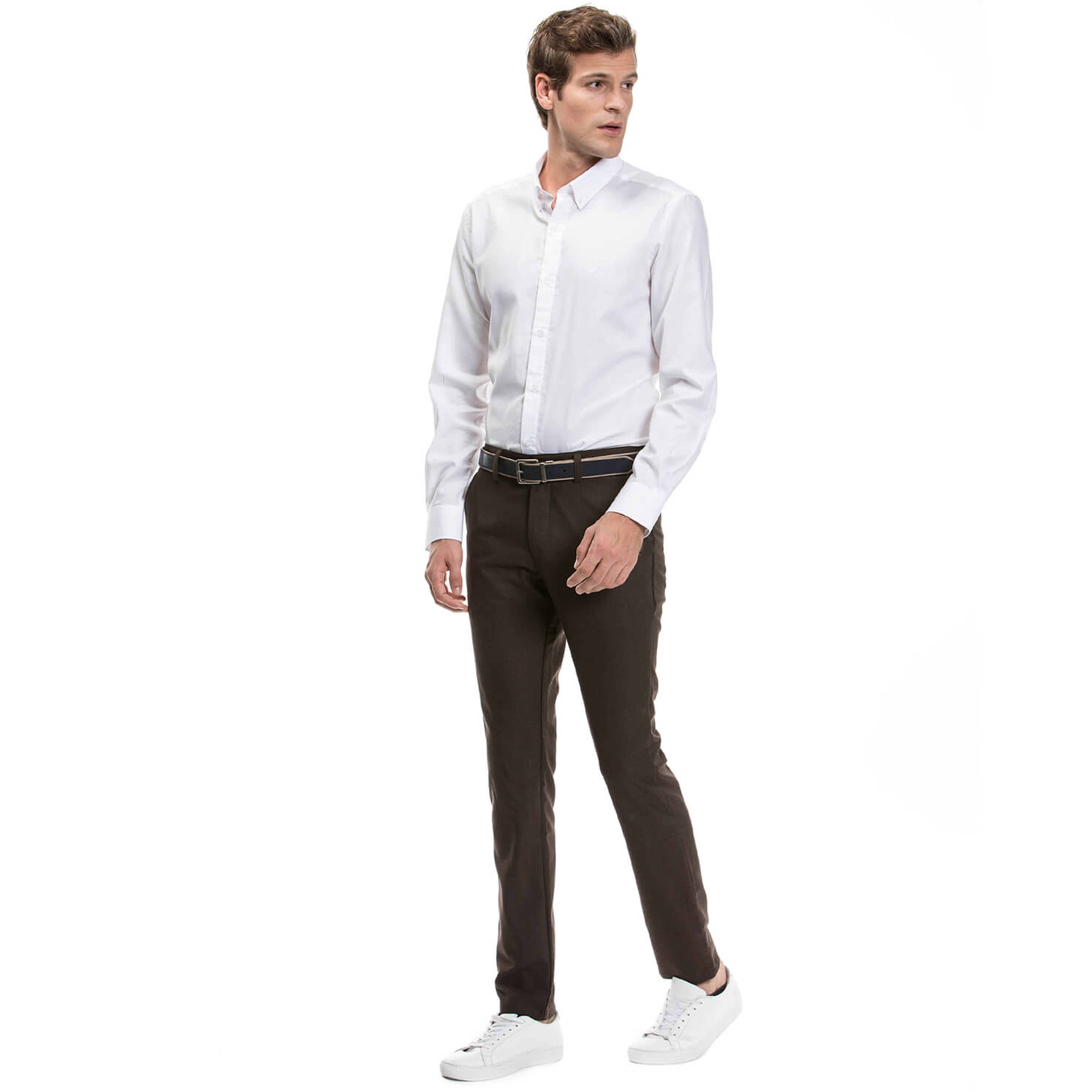 Nautica Erkek Kahverengi Slim Fit Pantolon