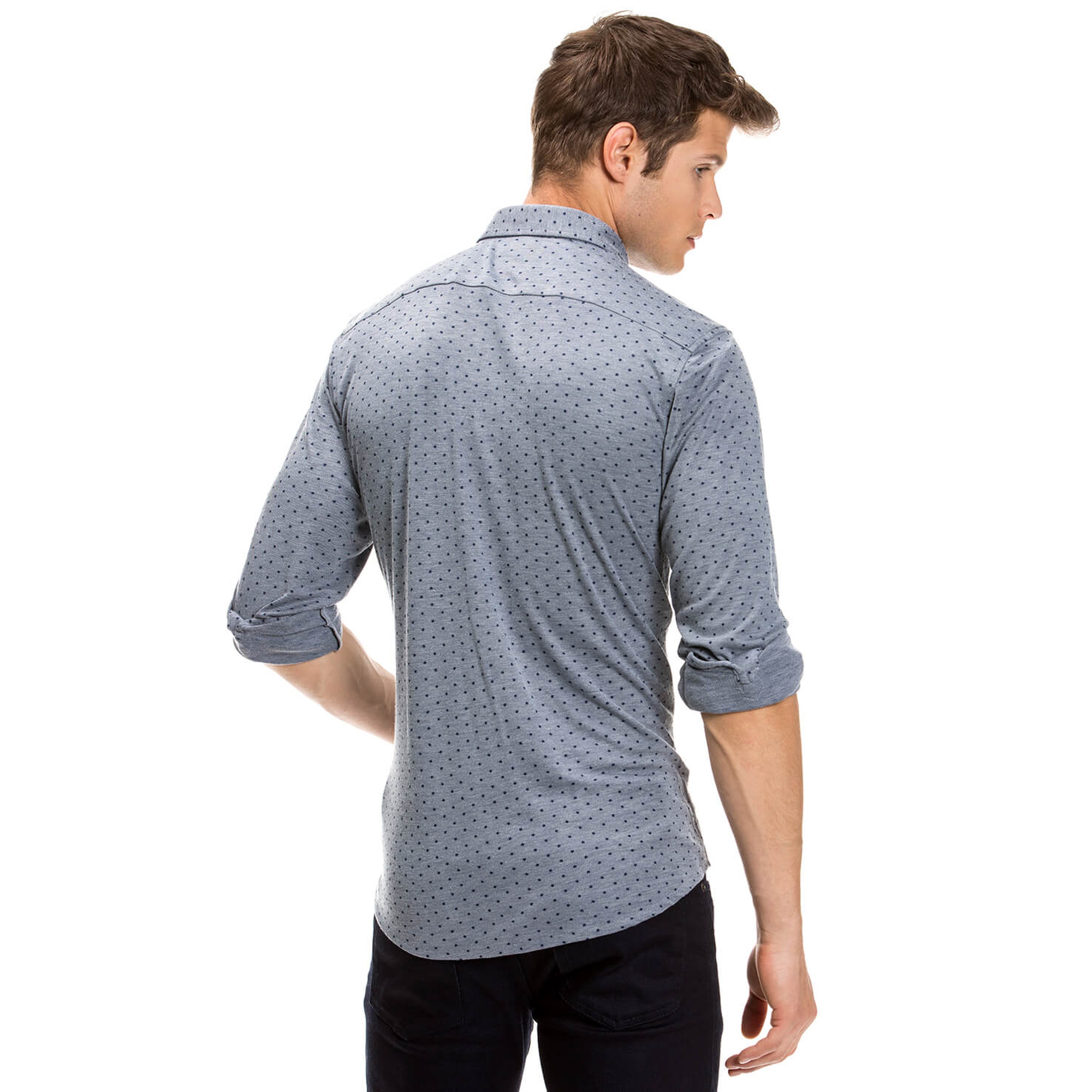 Nautica Erkek Lacivert Uzun Kollu Slim Fit Gömlek