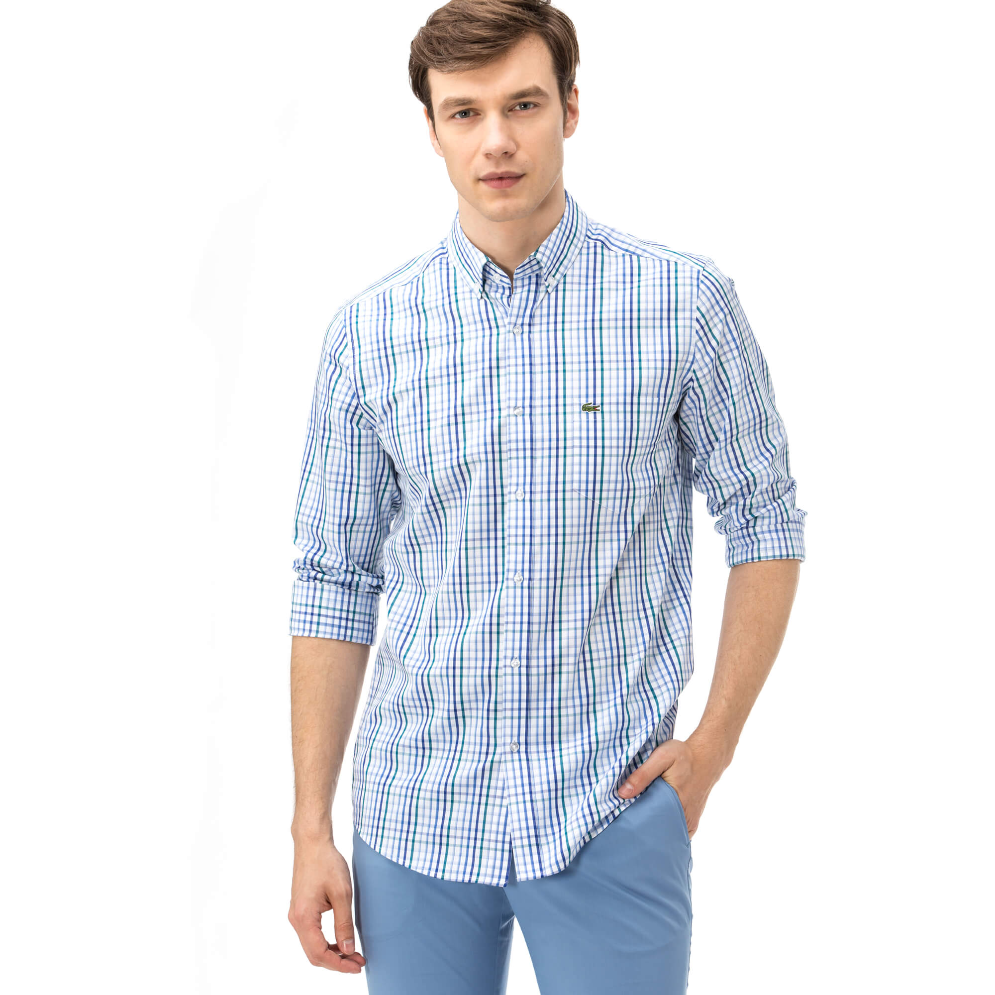 Lacoste Erkek Mavi Regular Fit Gömlek