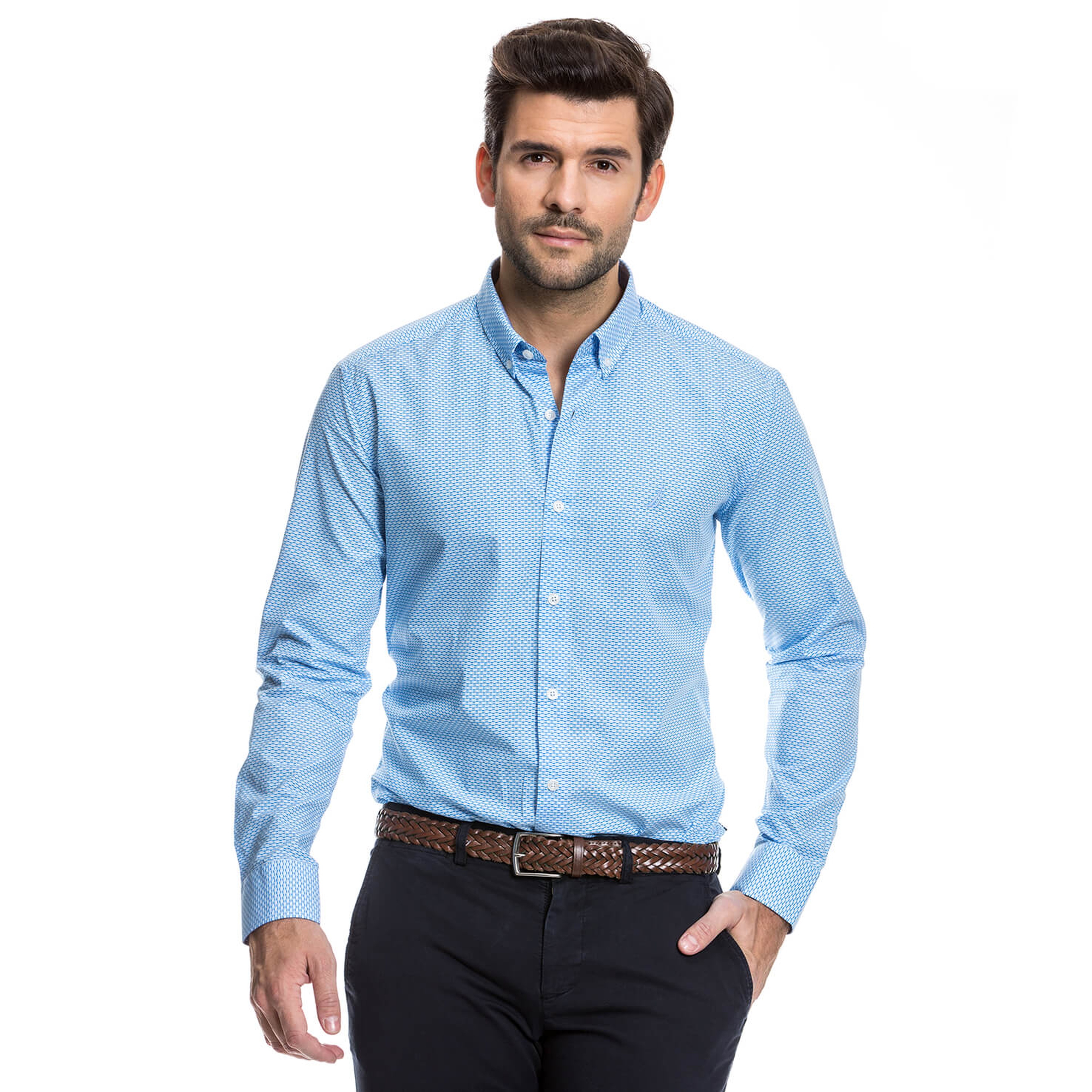 Nautica Erkek Mavi Gömlek