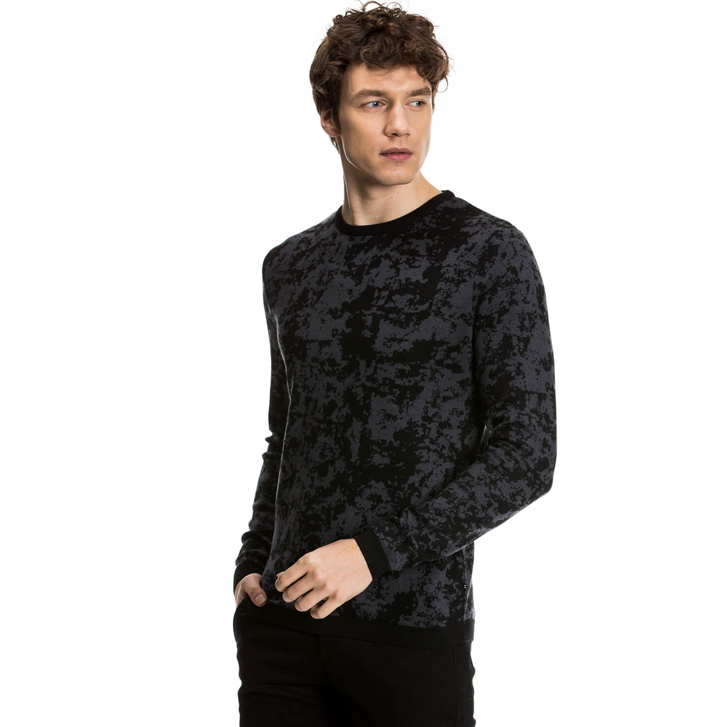 Nautica Erkek Siyah Regular Fit Triko