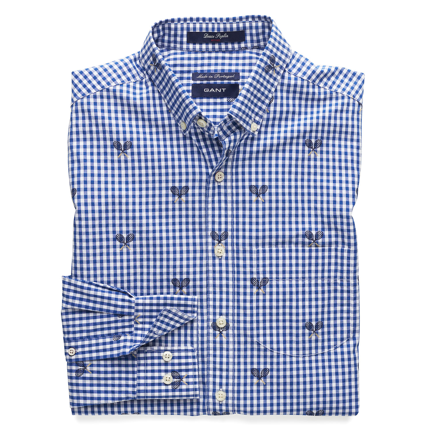 Gant Erkek Mavi Uzun Kollu Slim Fit Gömlek