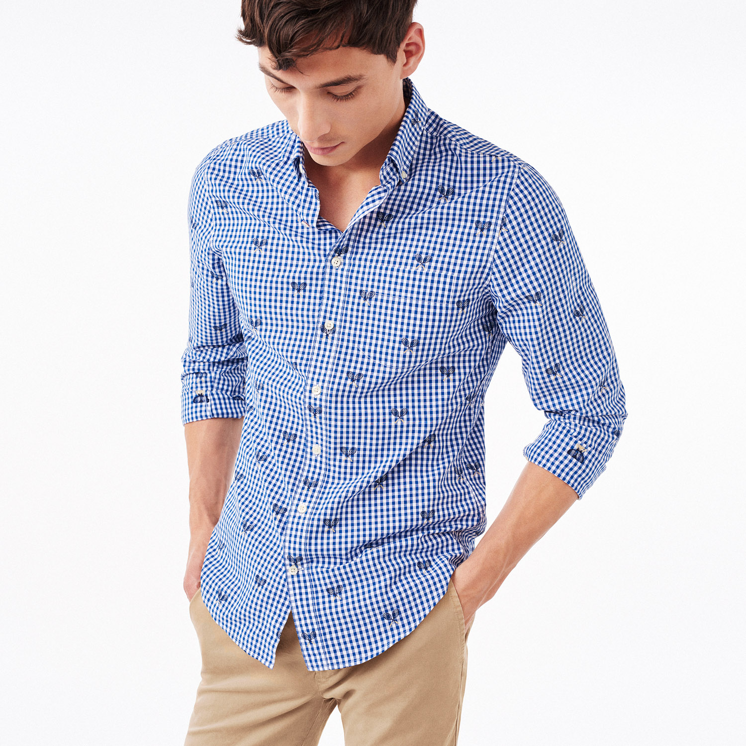 Gant Erkek Mavi Uzun Kollu Slim Fit Gömlek