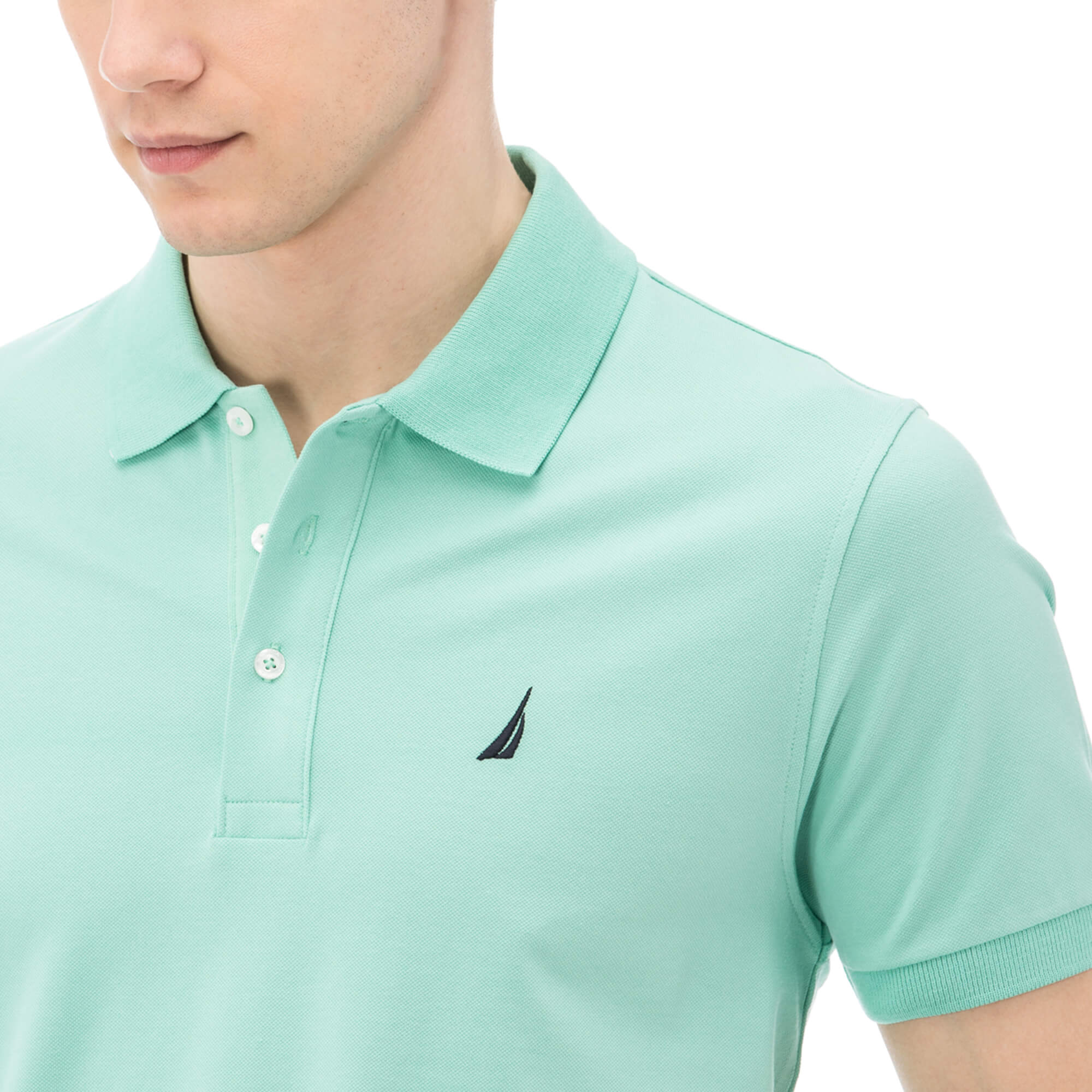 Nautica Erkek Turkuaz Kısa Kollu Slim Fit Polo