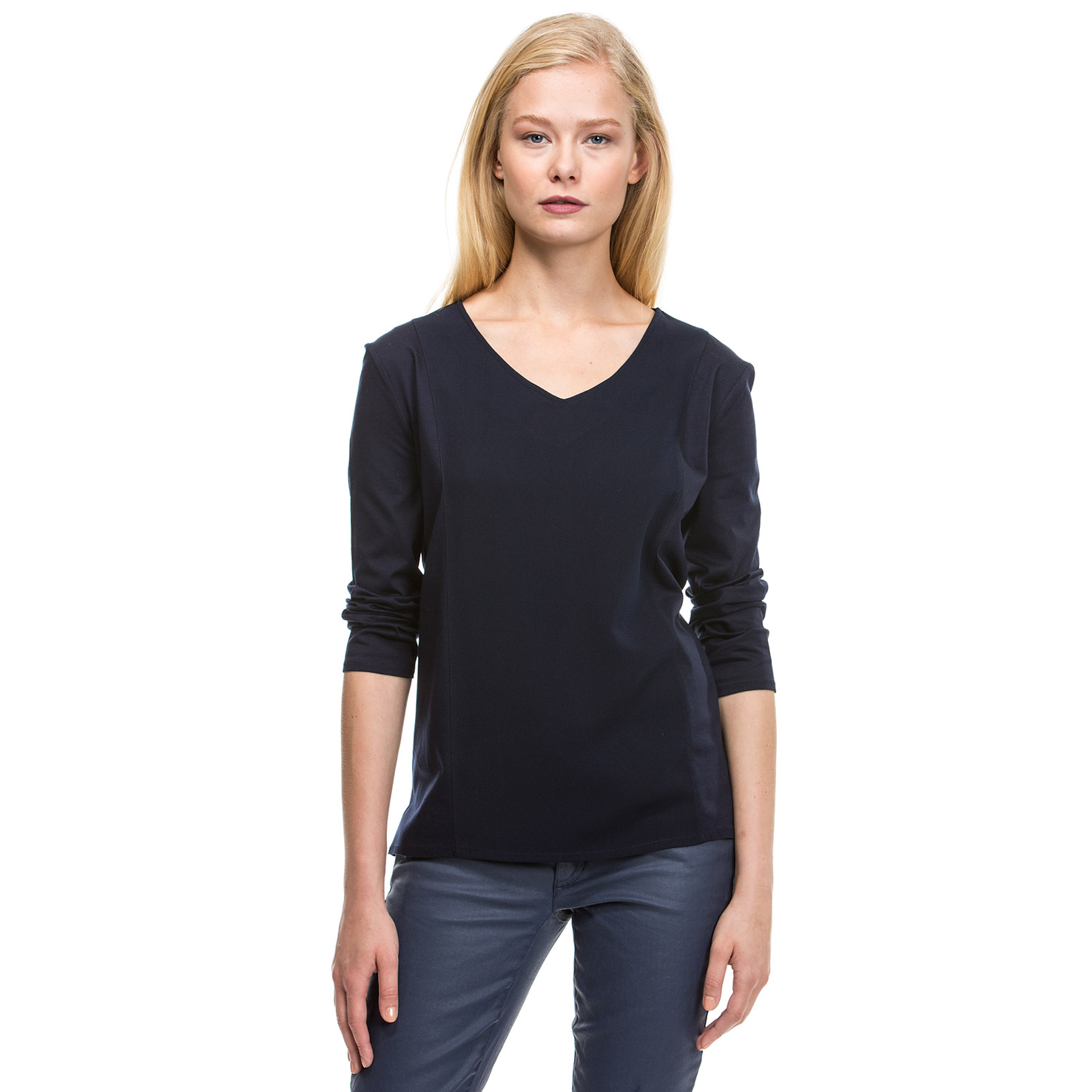 Nautica Kadın Lacivert Uzun Kollu Bluz