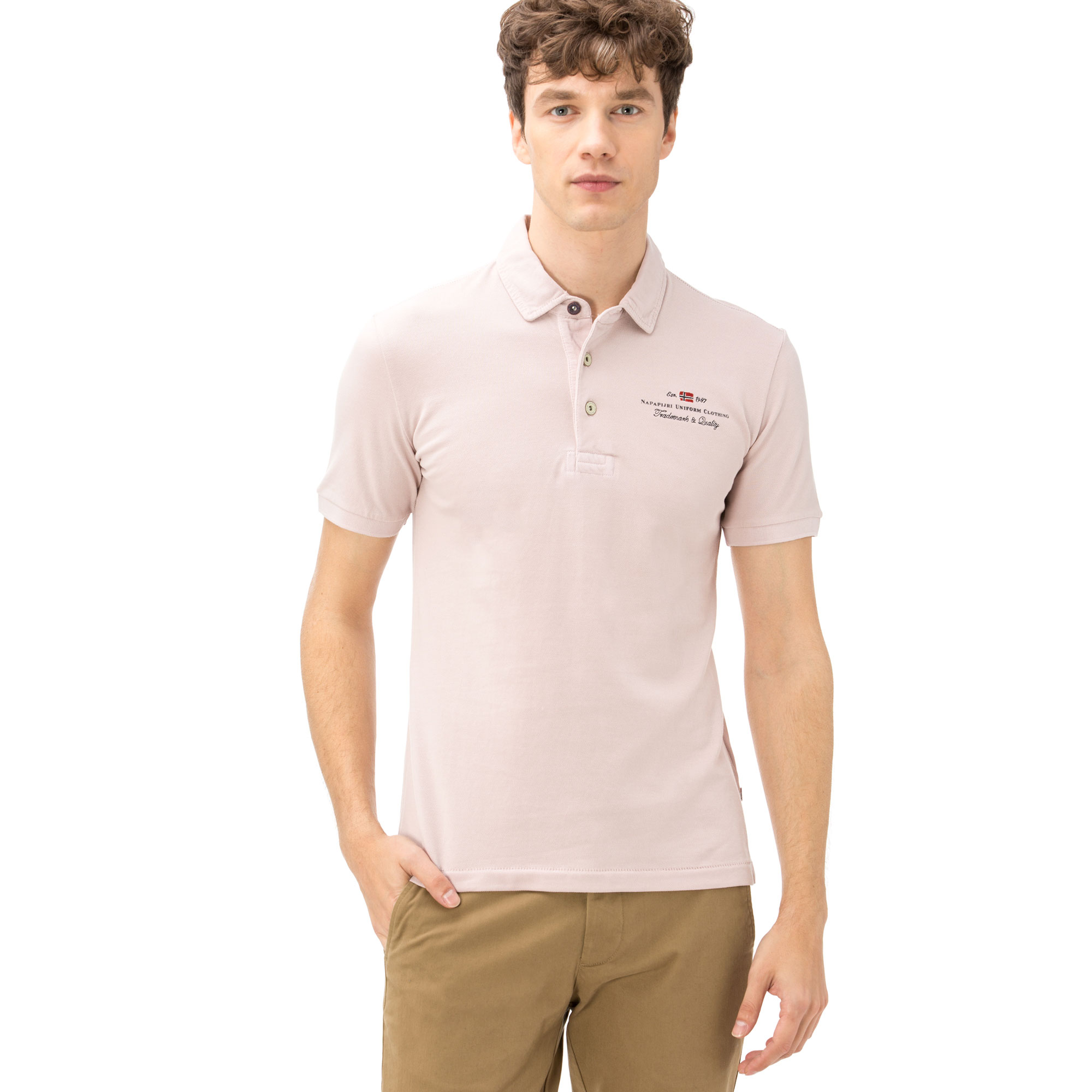 Napapijri Erkek Pembe T-Shirt