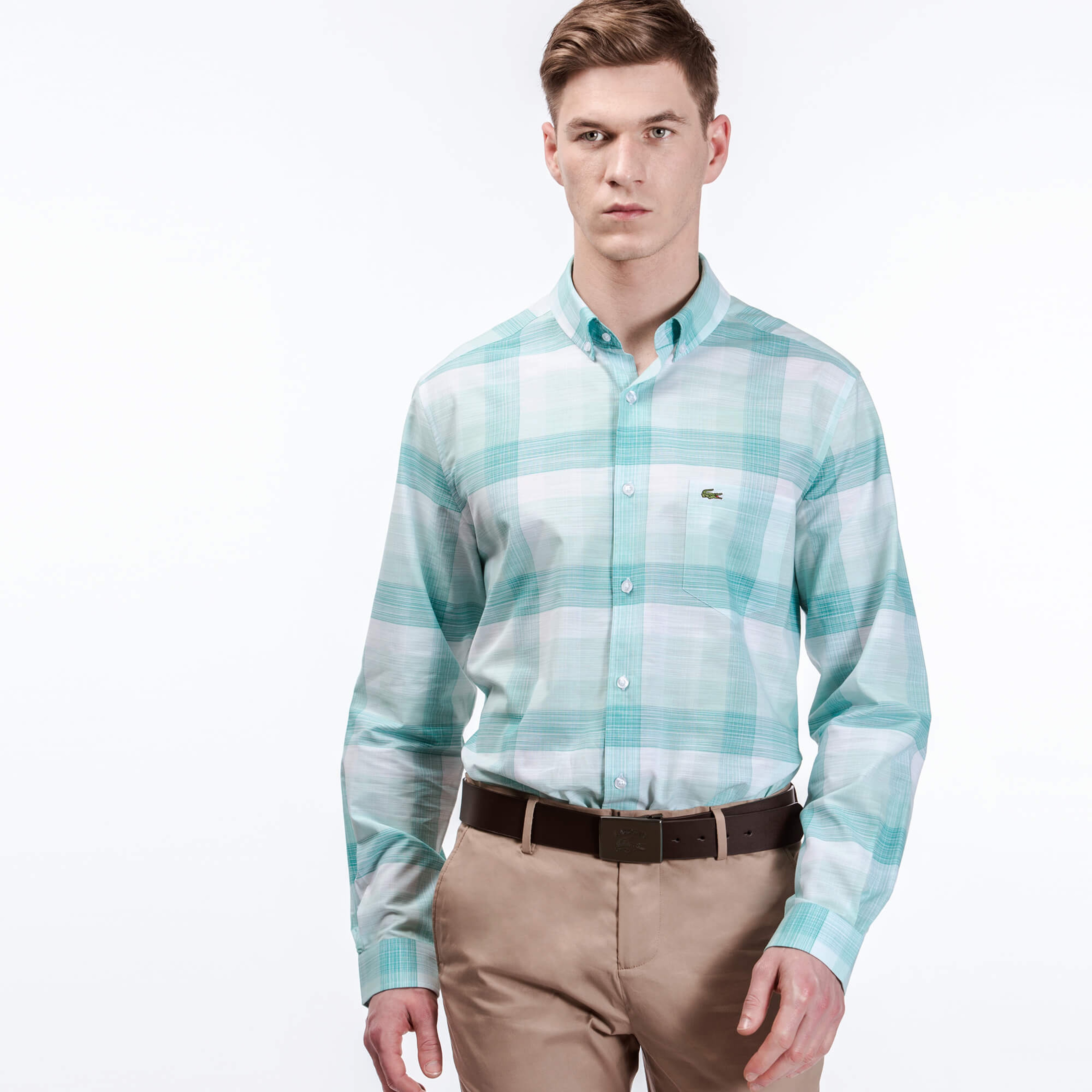 Lacoste Erkek Yeşil Regular Fit Gömlek