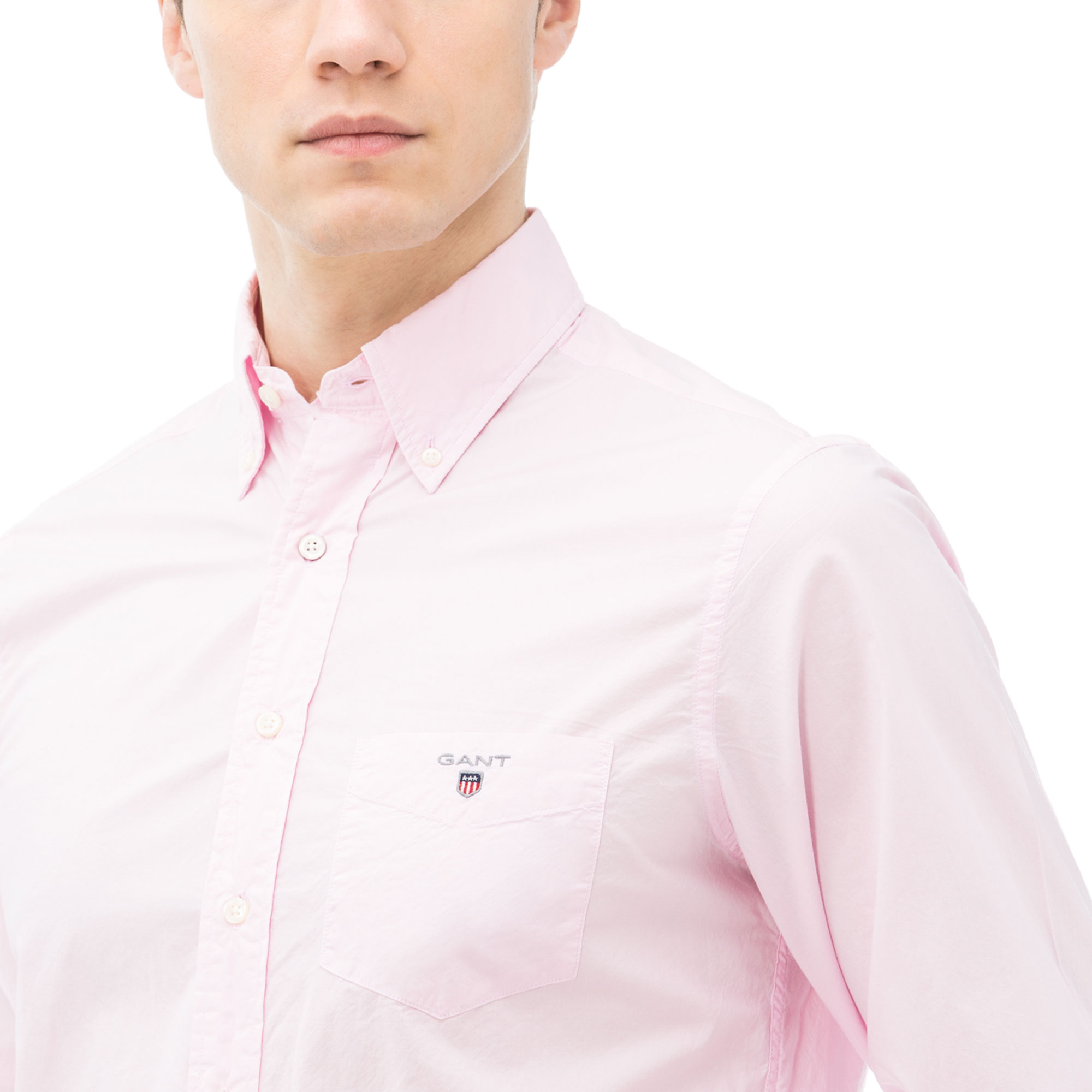 Gant Erkek Pembe Uzun Kollu Slim Fit Gömlek