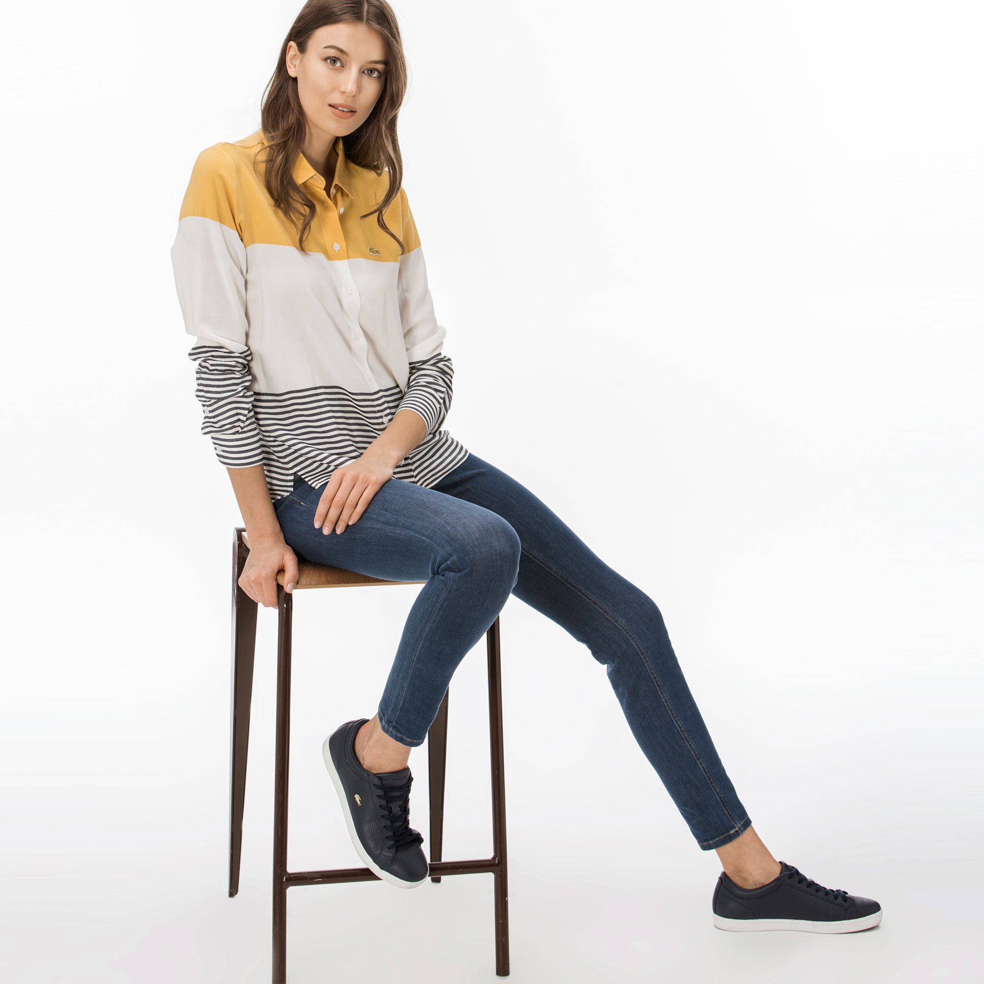 Lacoste Kadın Sarı Gömlek