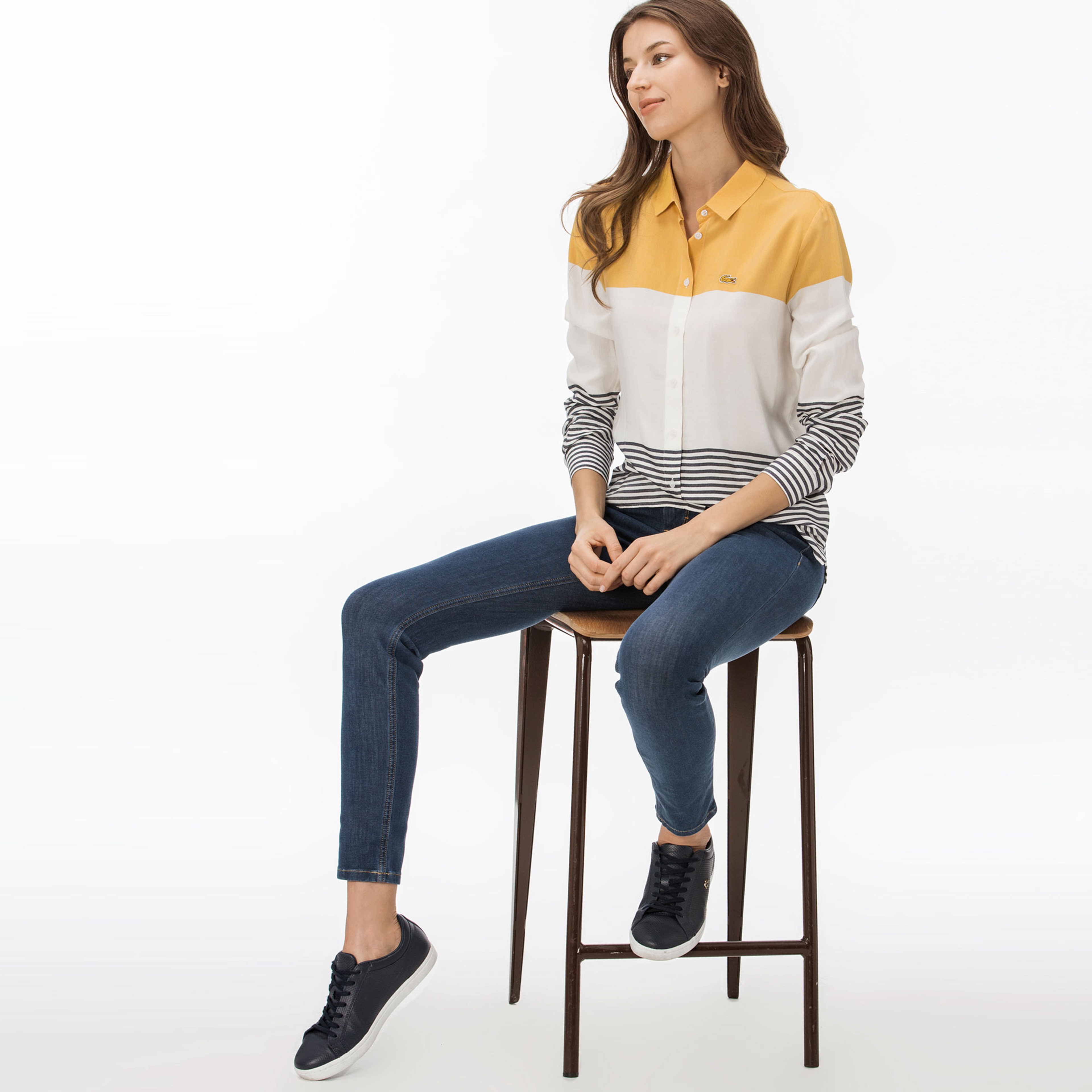 Lacoste Kadın Sarı Gömlek