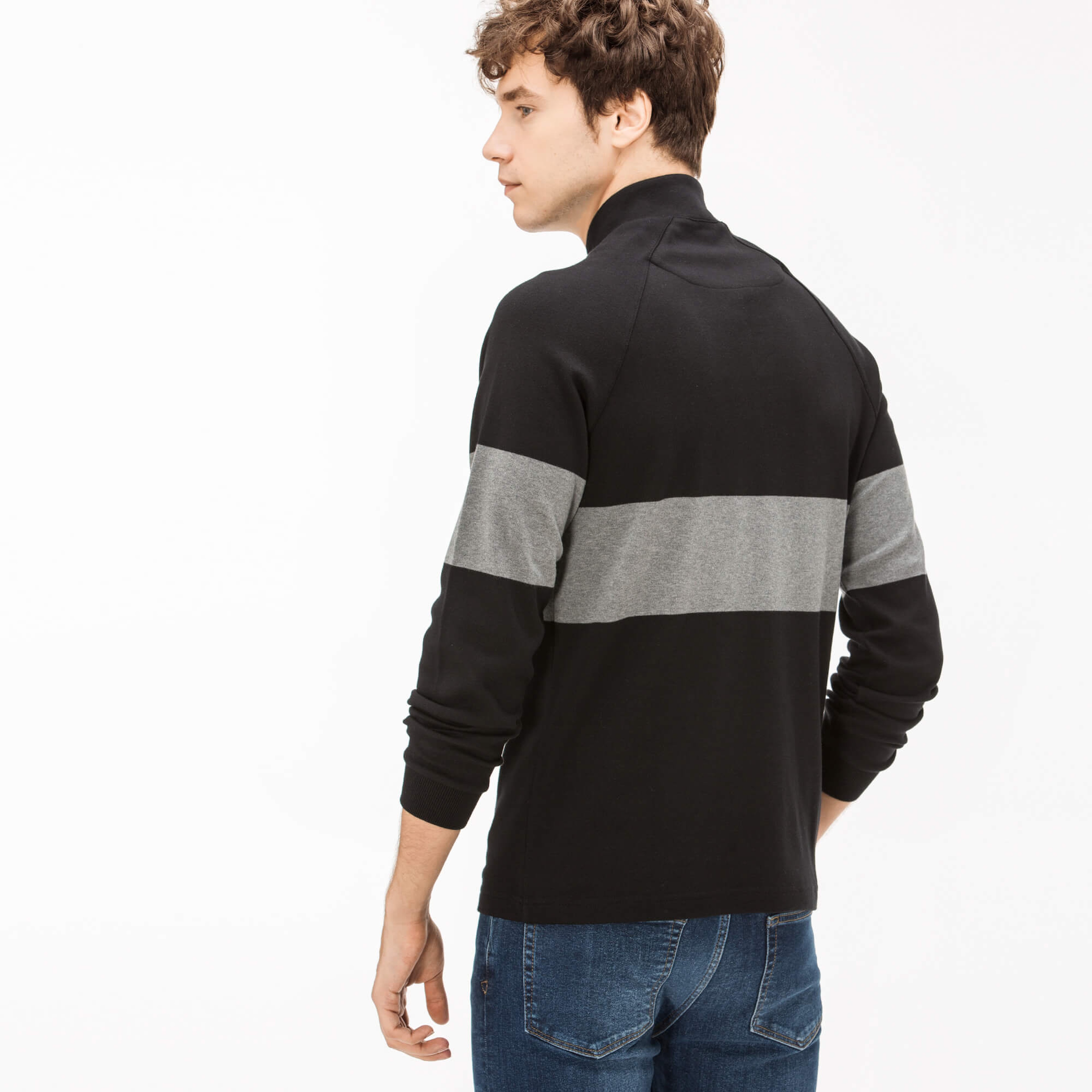 Lacoste Erkek Siyah Fermuarlı Sweatshirt