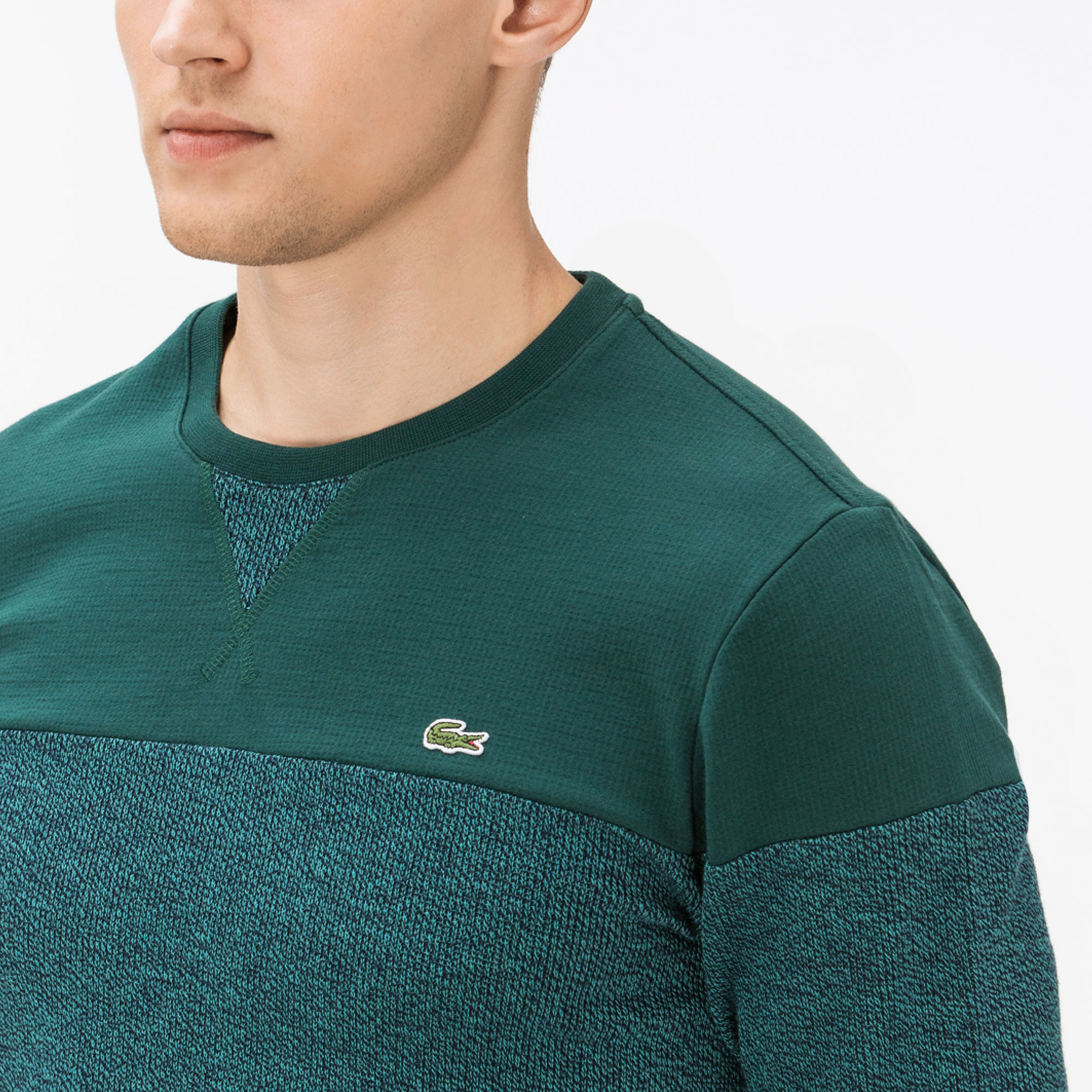 Lacoste Erkek Yeşil-Gri Sweatshirt