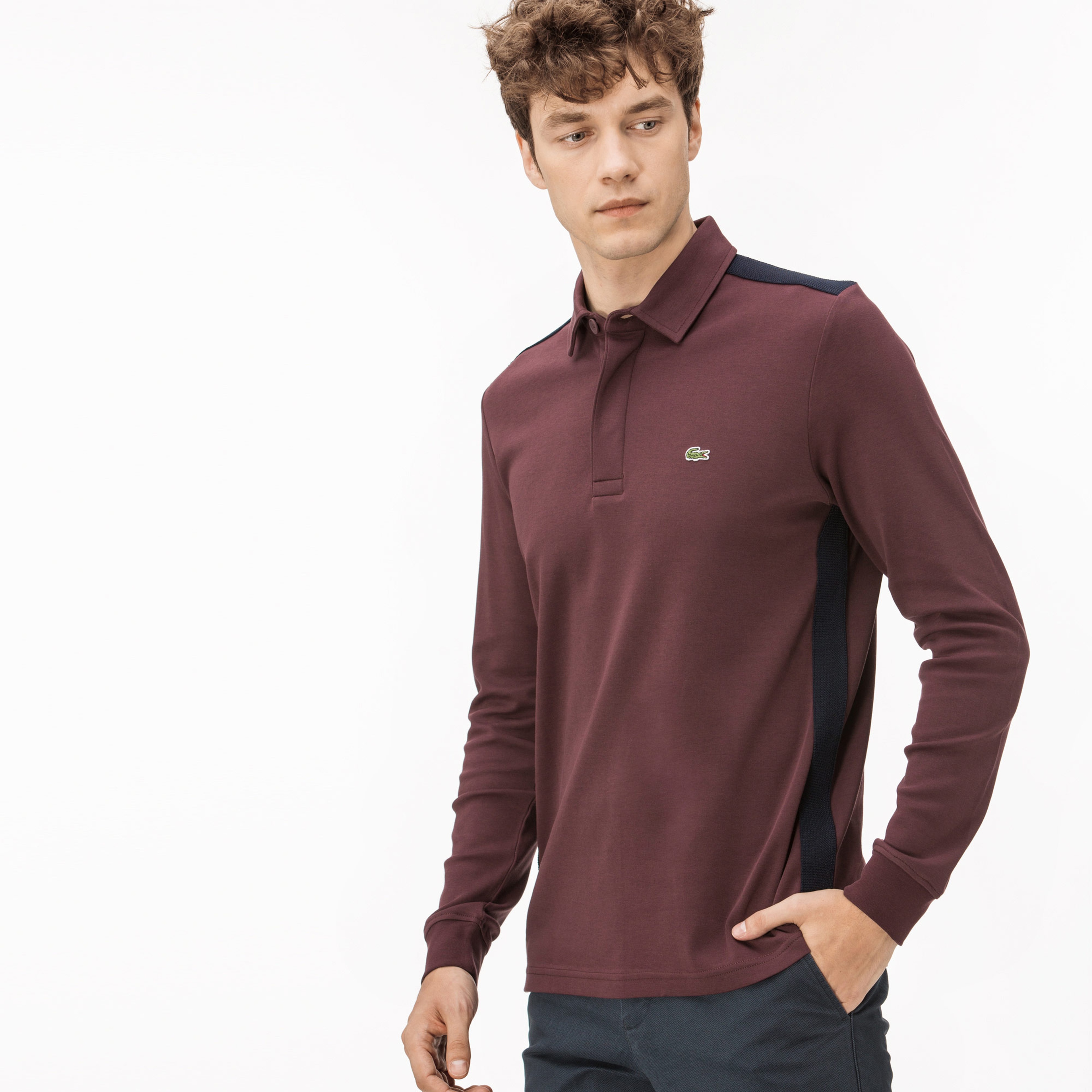 Lacoste Erkek Bordo Rugby Polo