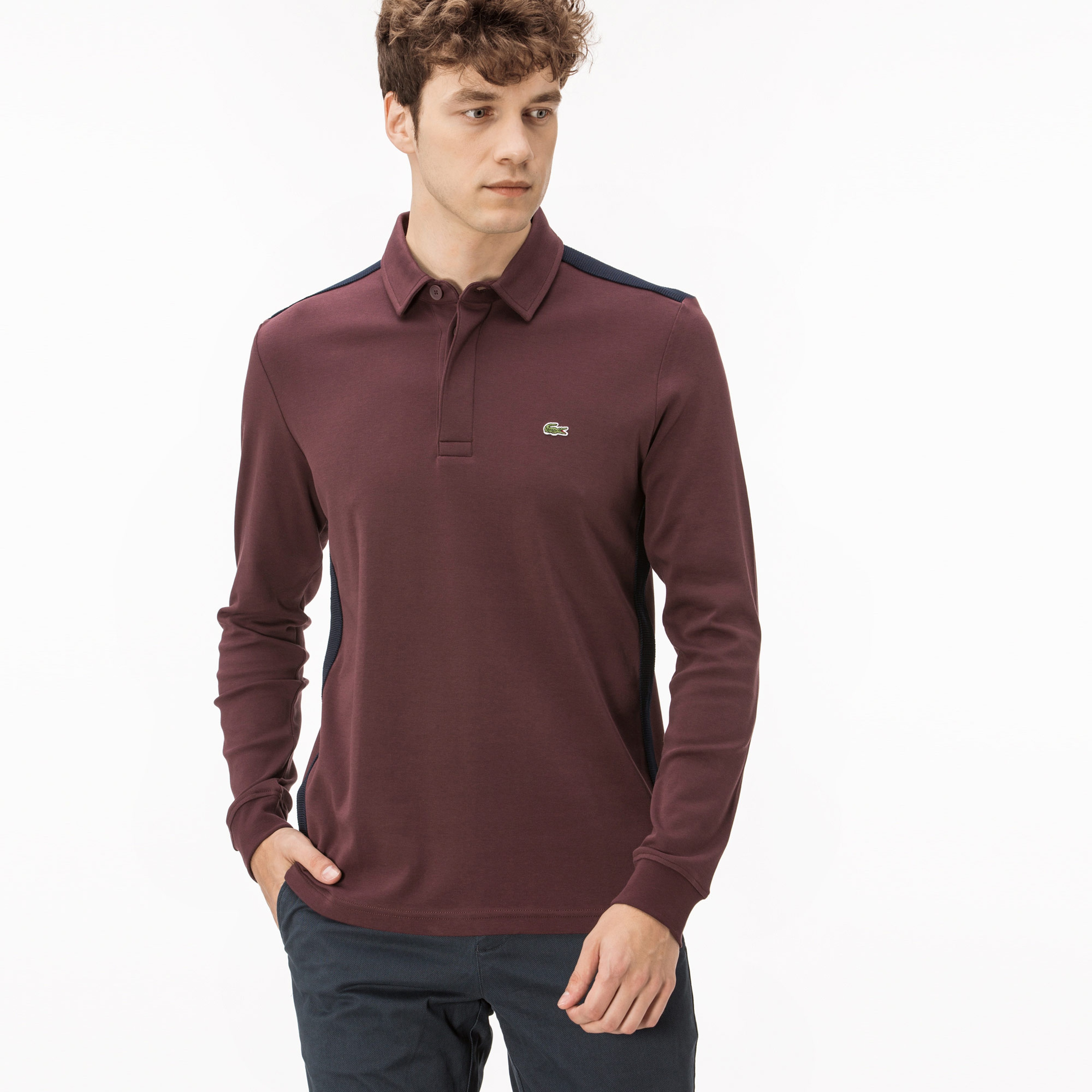 Lacoste Erkek Bordo Rugby Polo