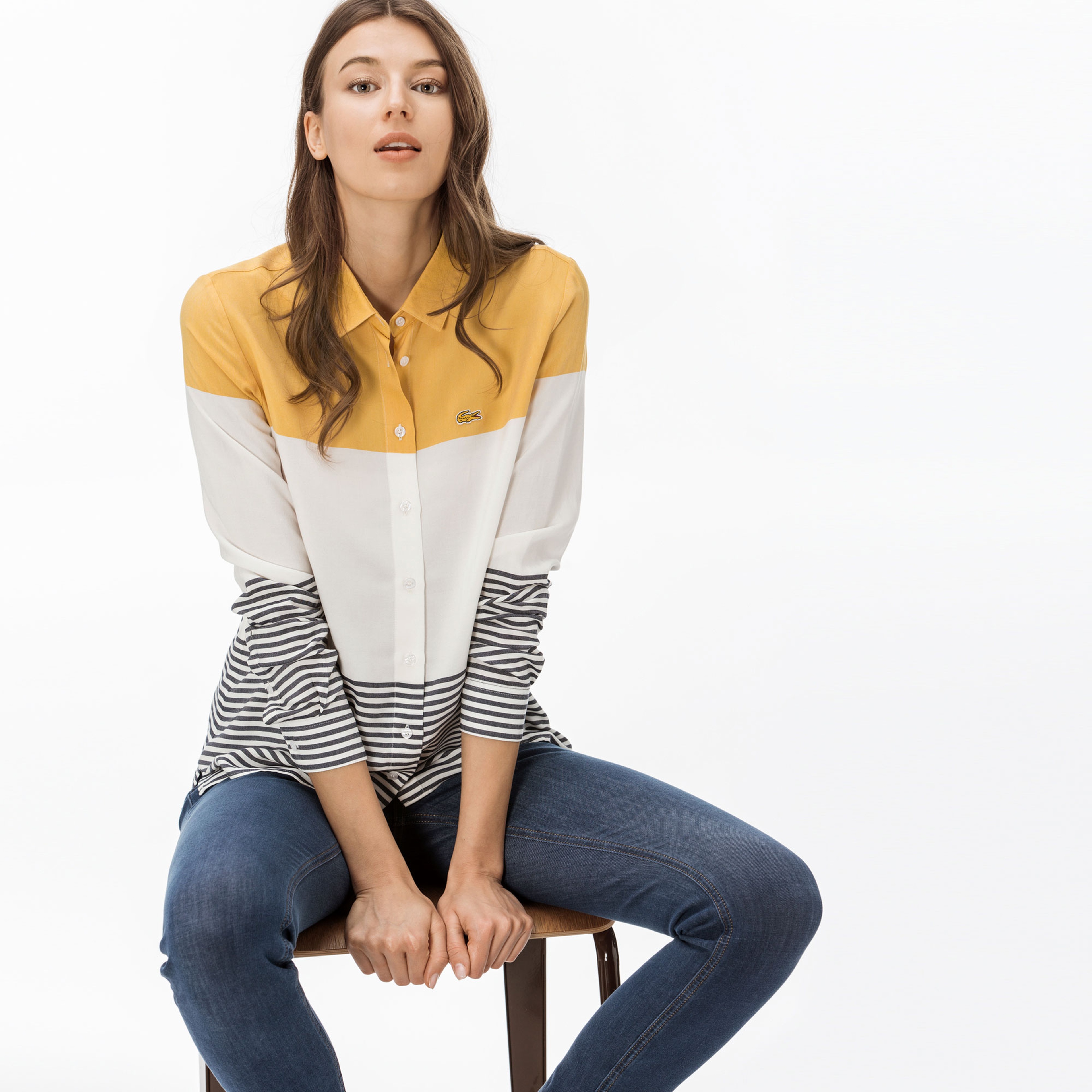 Lacoste Kadın Sarı Gömlek