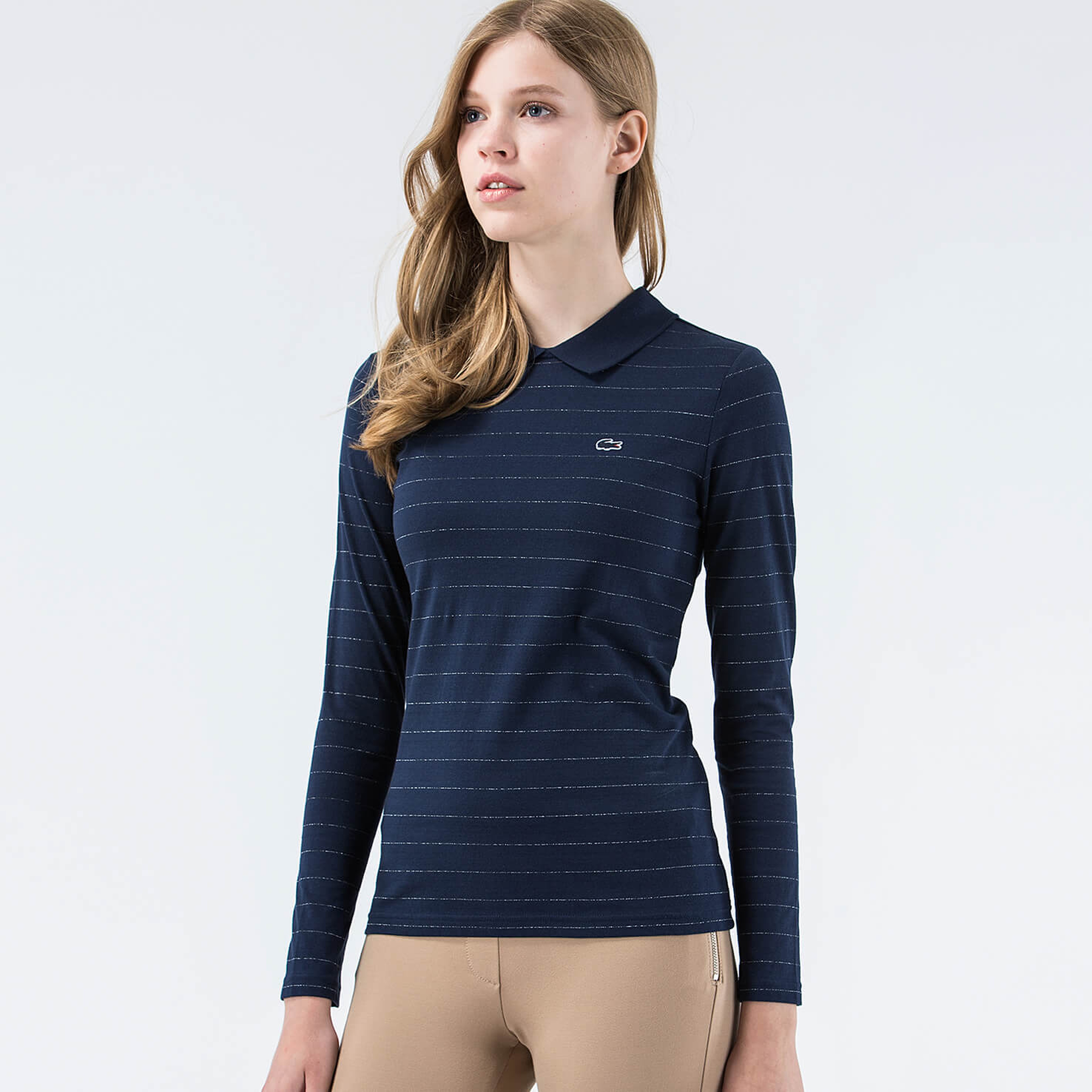 Lacoste Live Kadın Uzun Kollu Lacivert Polo