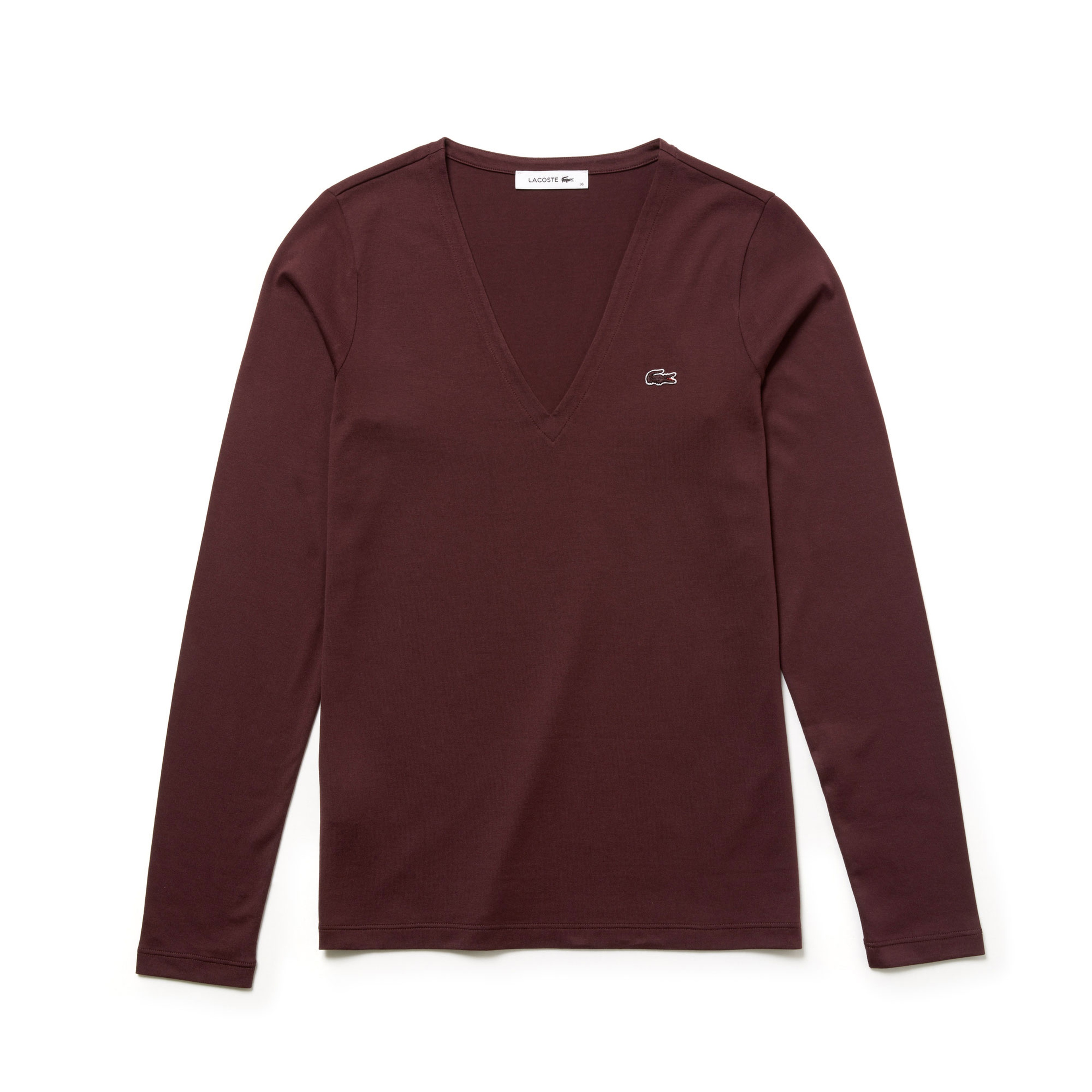 Lacoste Kadın Bordo T-Shirt