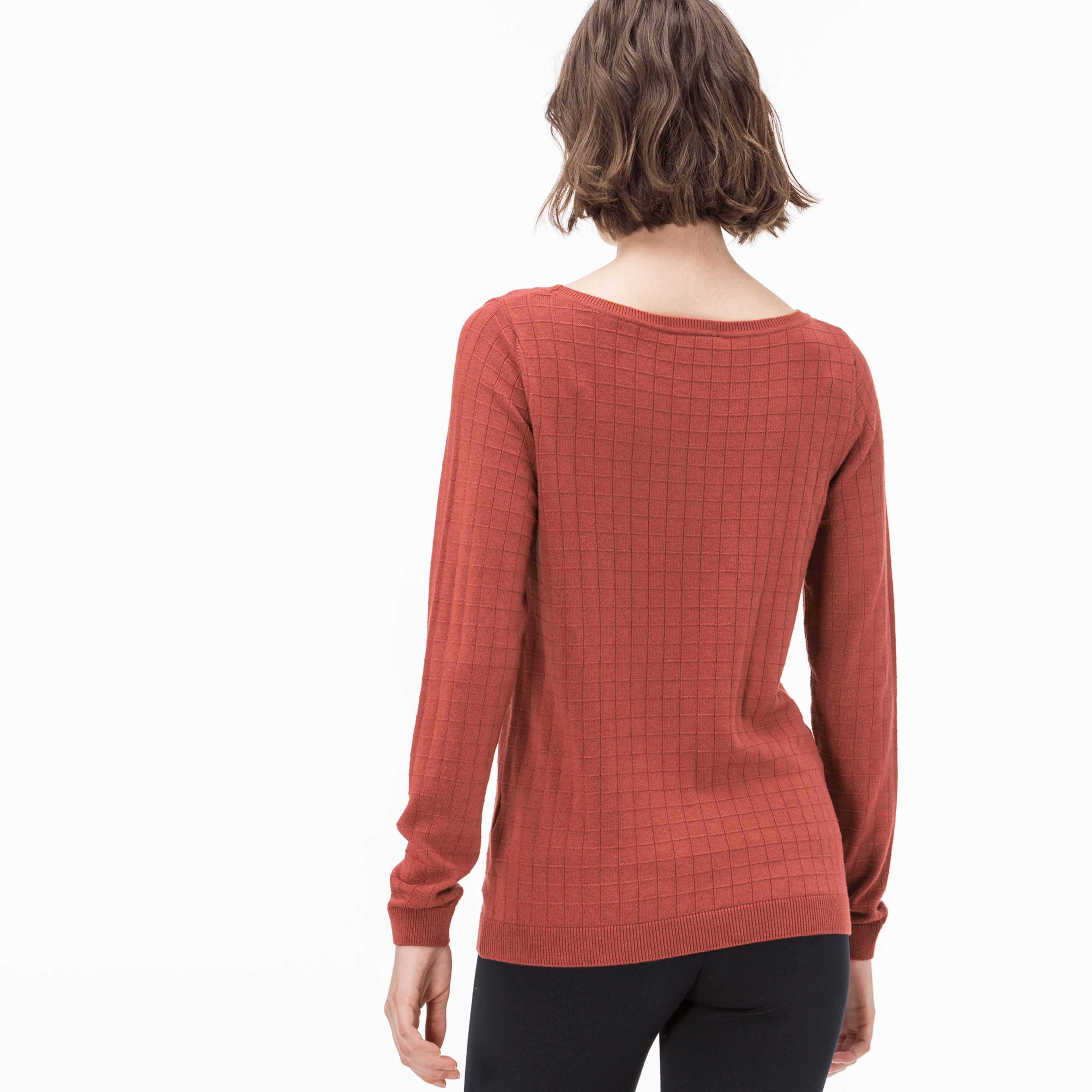 Lacoste Kadın Turuncu Yün Karışımlı Triko