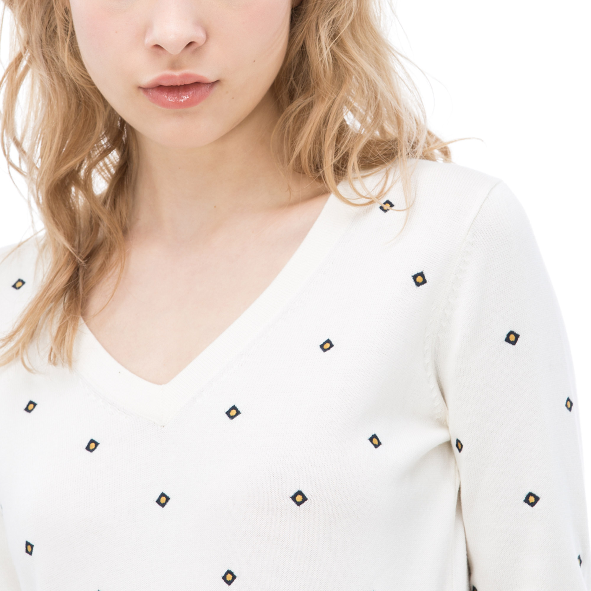 Gant Kadın Krem Uzun Kollu Slim Fit Triko