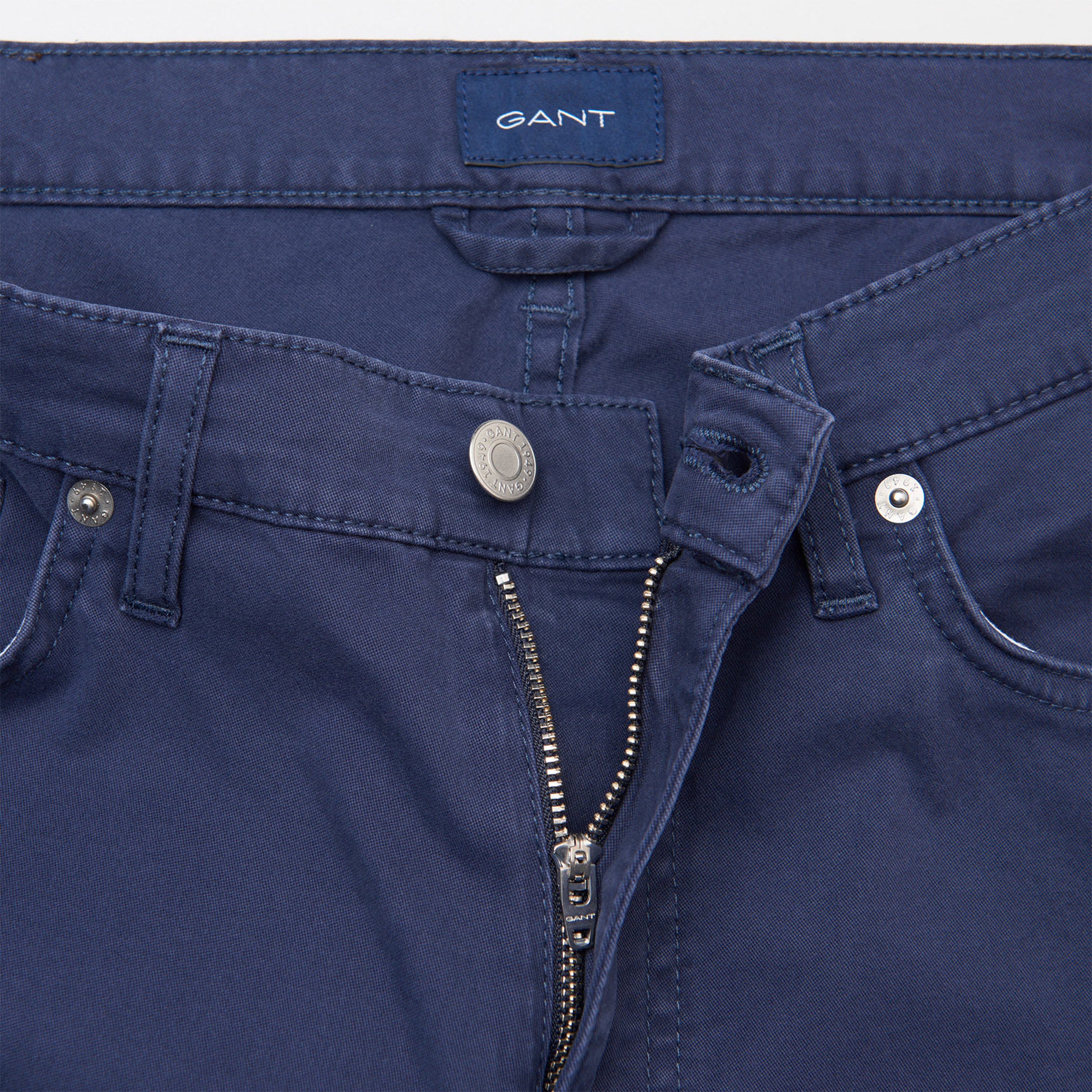 GANT Erkek Lacivert Slim Fit Denim Pantolon