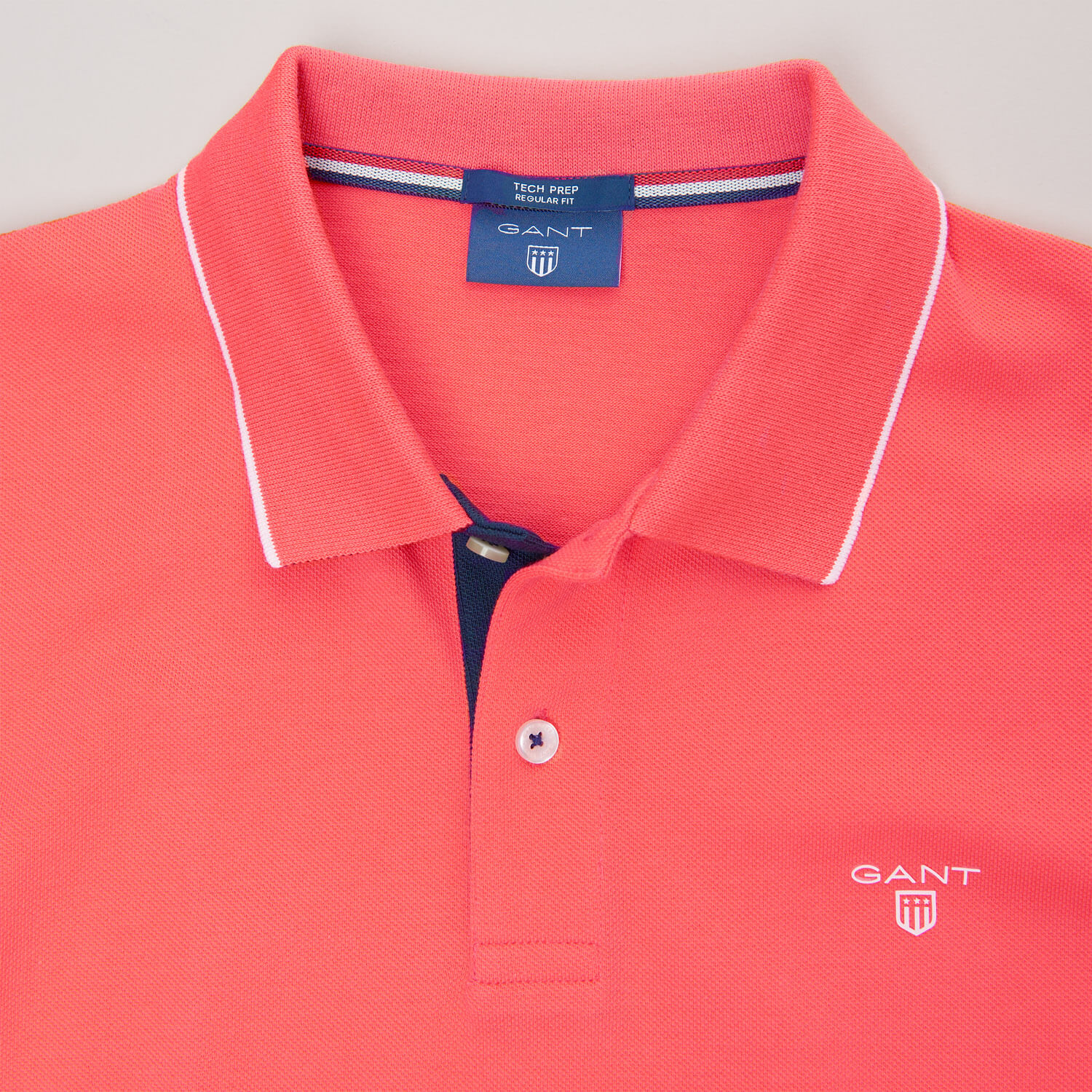 Gant Piqué Rugger Erkek Pembe Polo