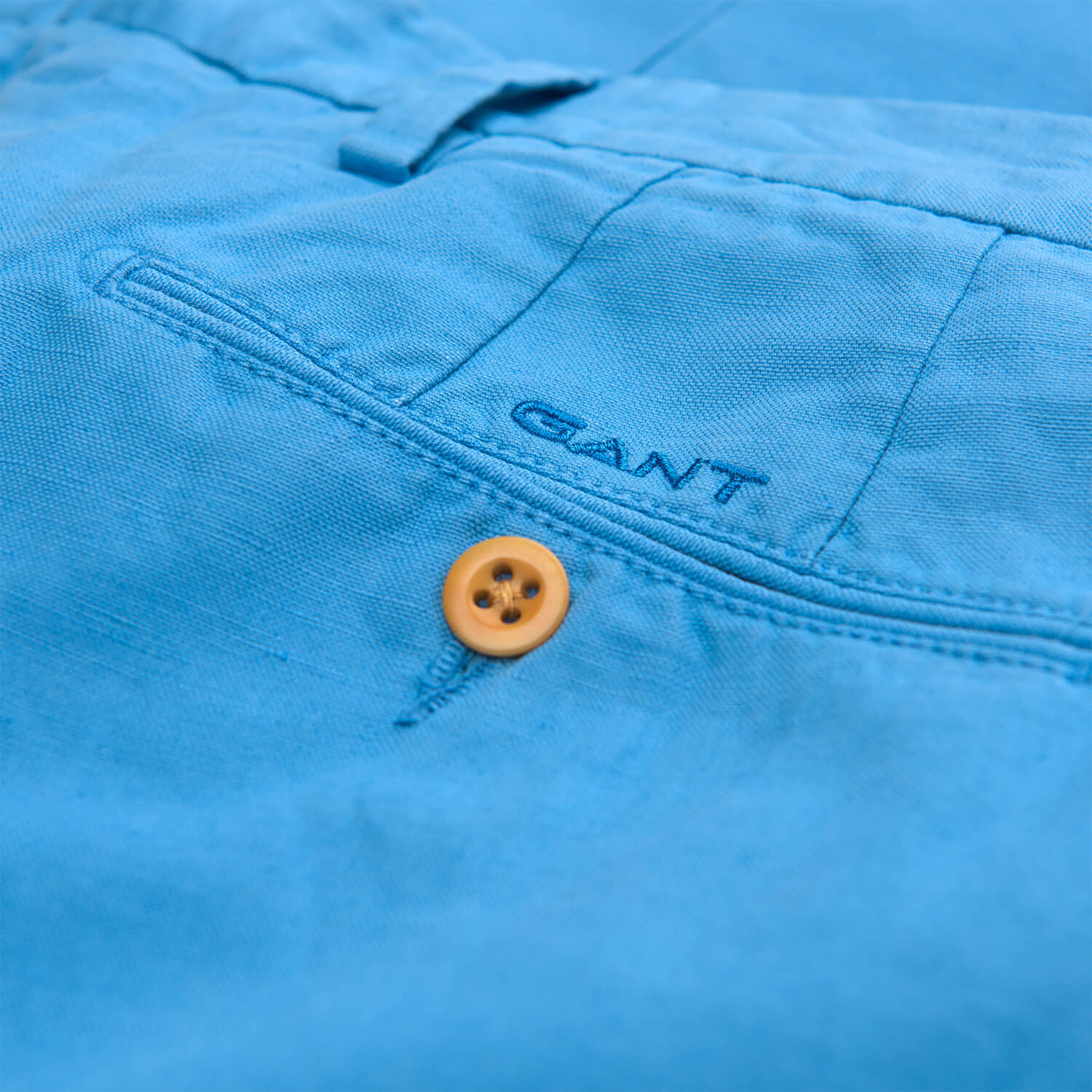 Gant Regular Cotton Linen Chinos Erkek Mavi Pantolon
