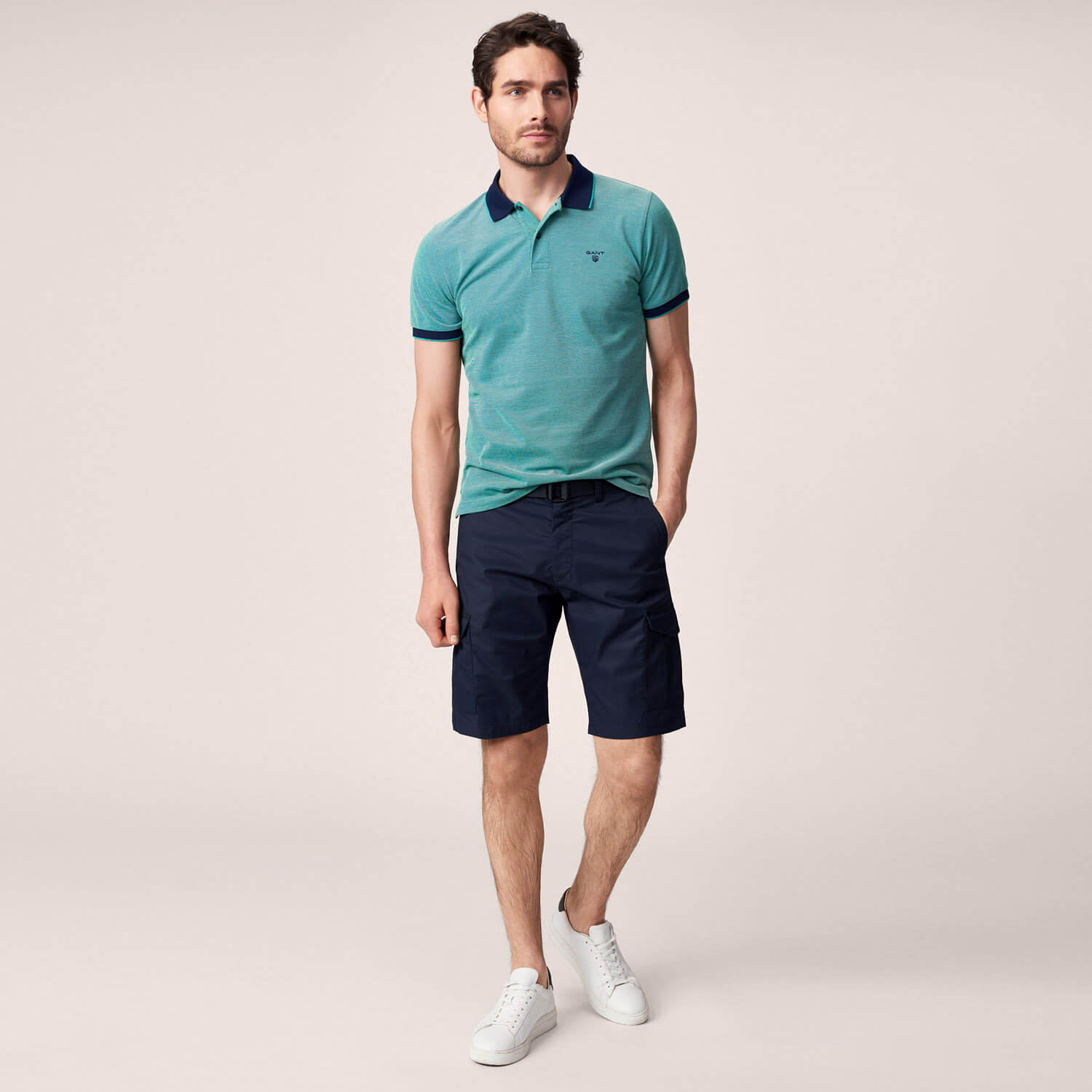 Gant Relaxed Tech Prep Belted Utility Shorts Erkek Lacivert Şort