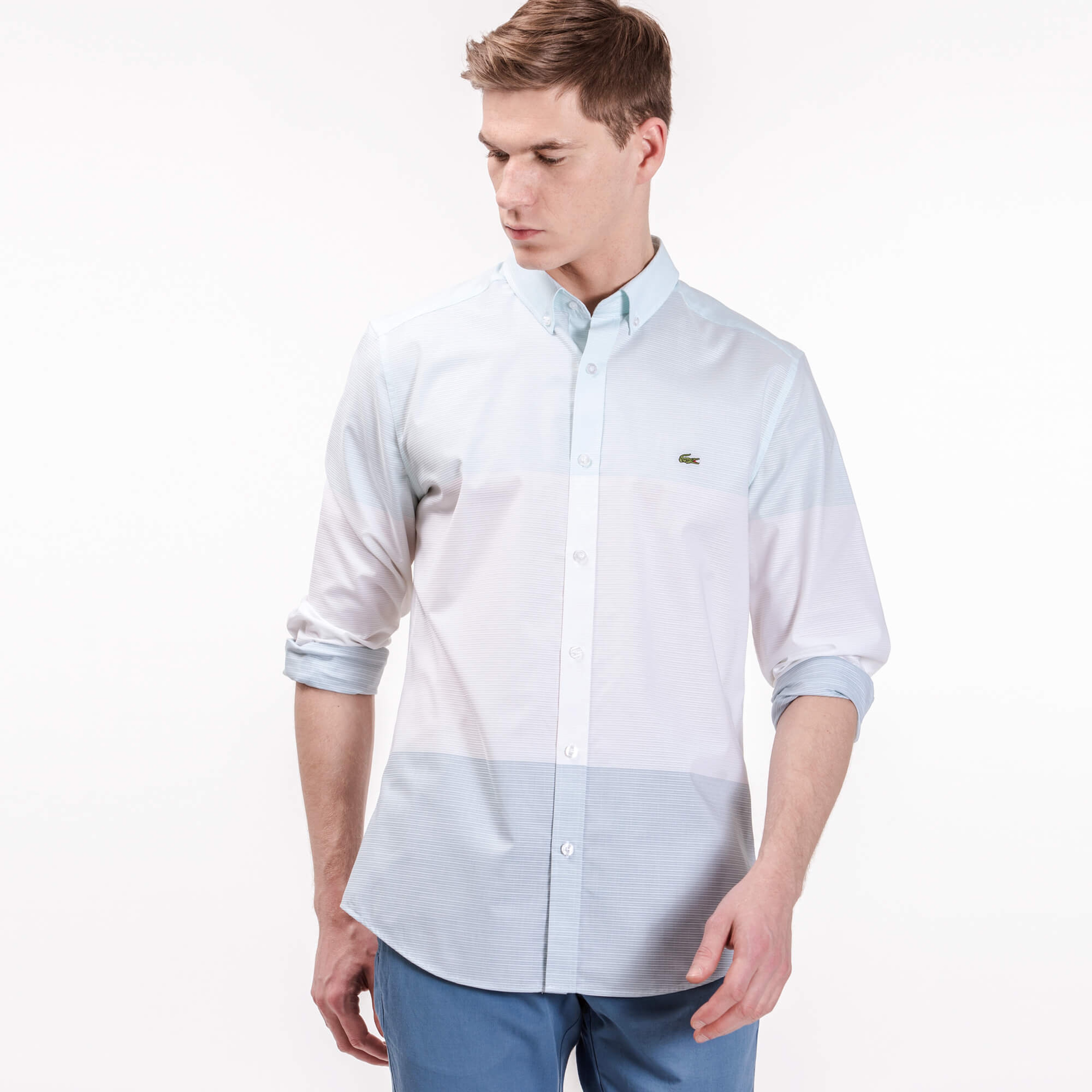 Lacoste Erkek Slim Fit Beyaz Gömlek