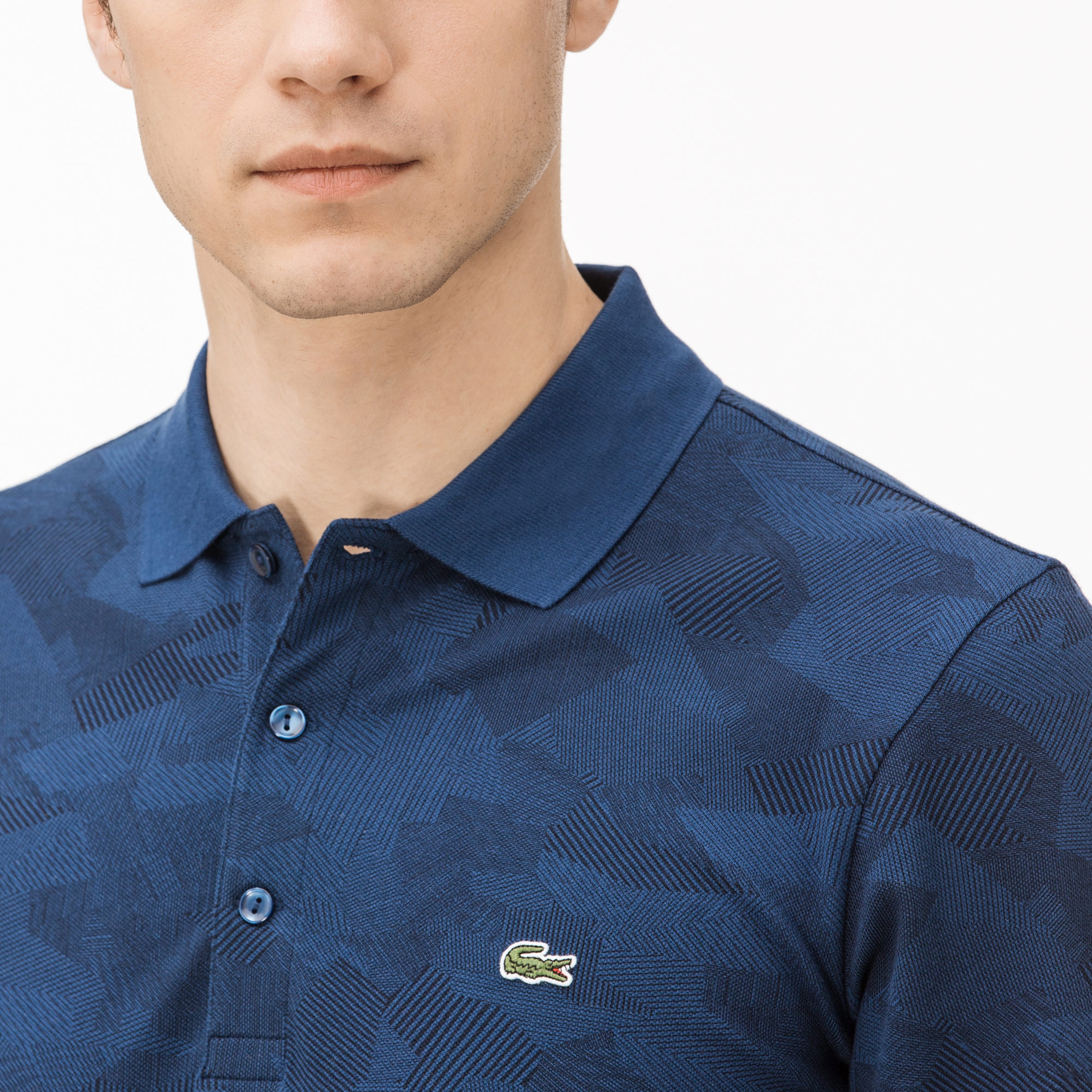 Lacoste Erkek Mavi Slim Fit Polo