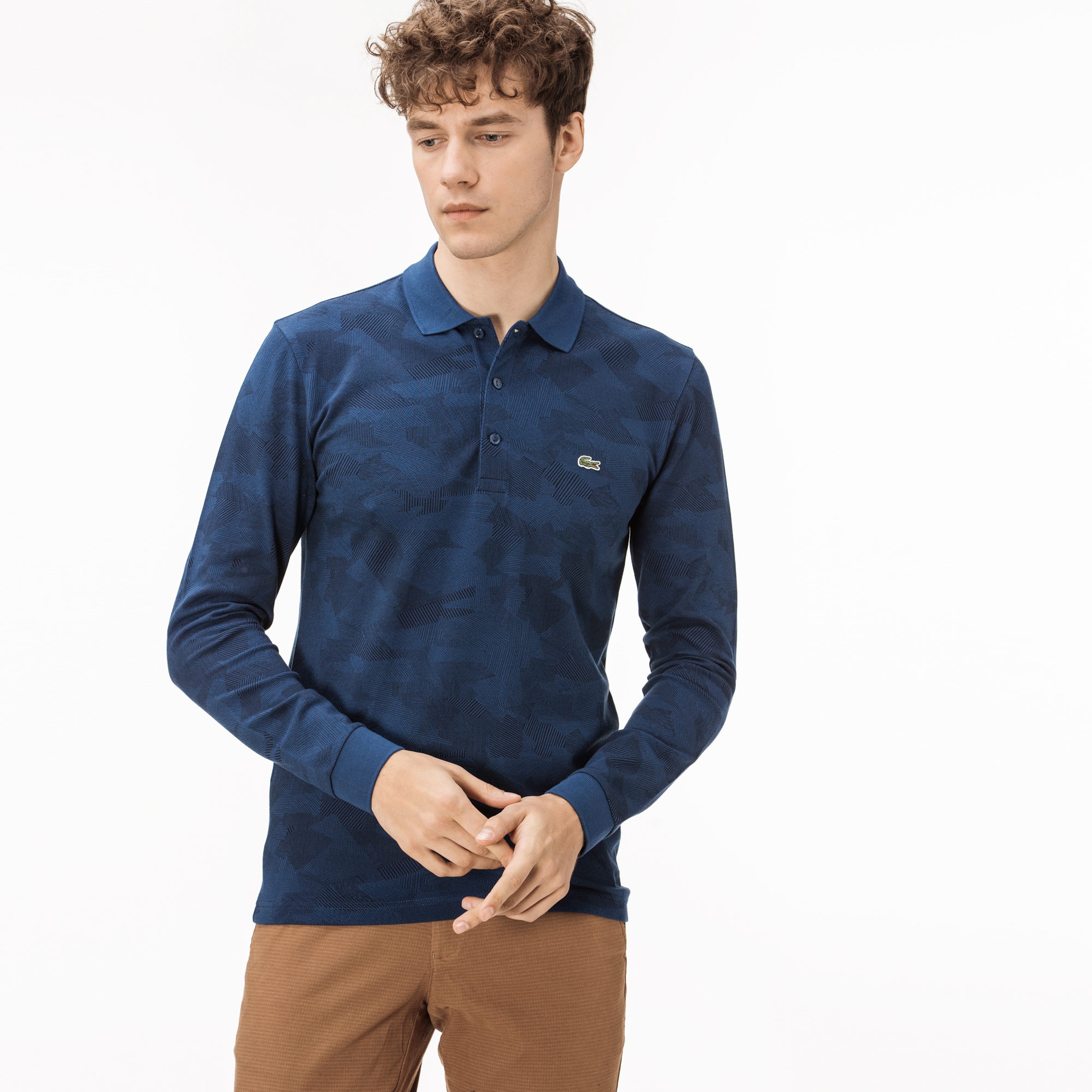 Lacoste Erkek Mavi Slim Fit Polo
