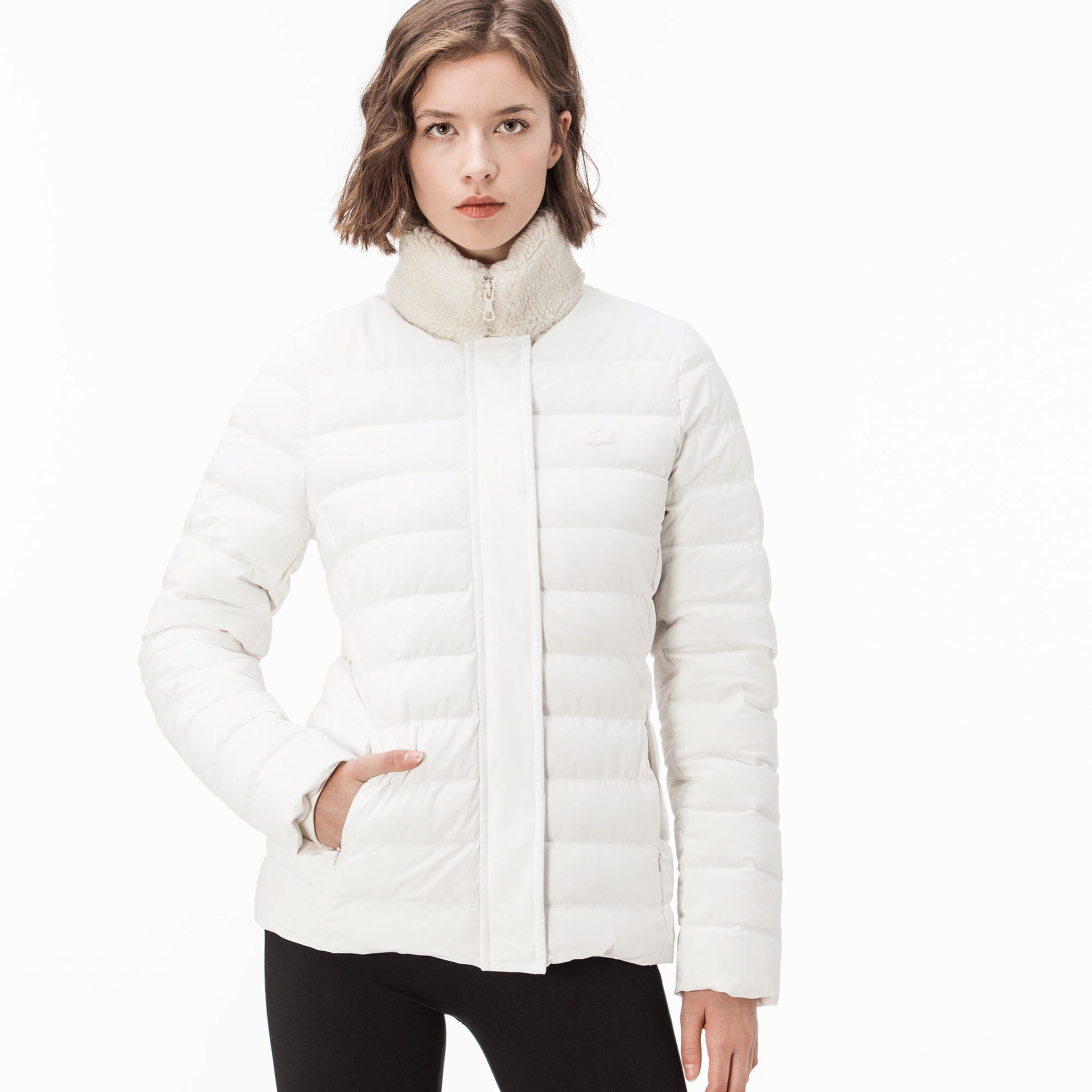 Lacoste Kadın Beyaz Mont