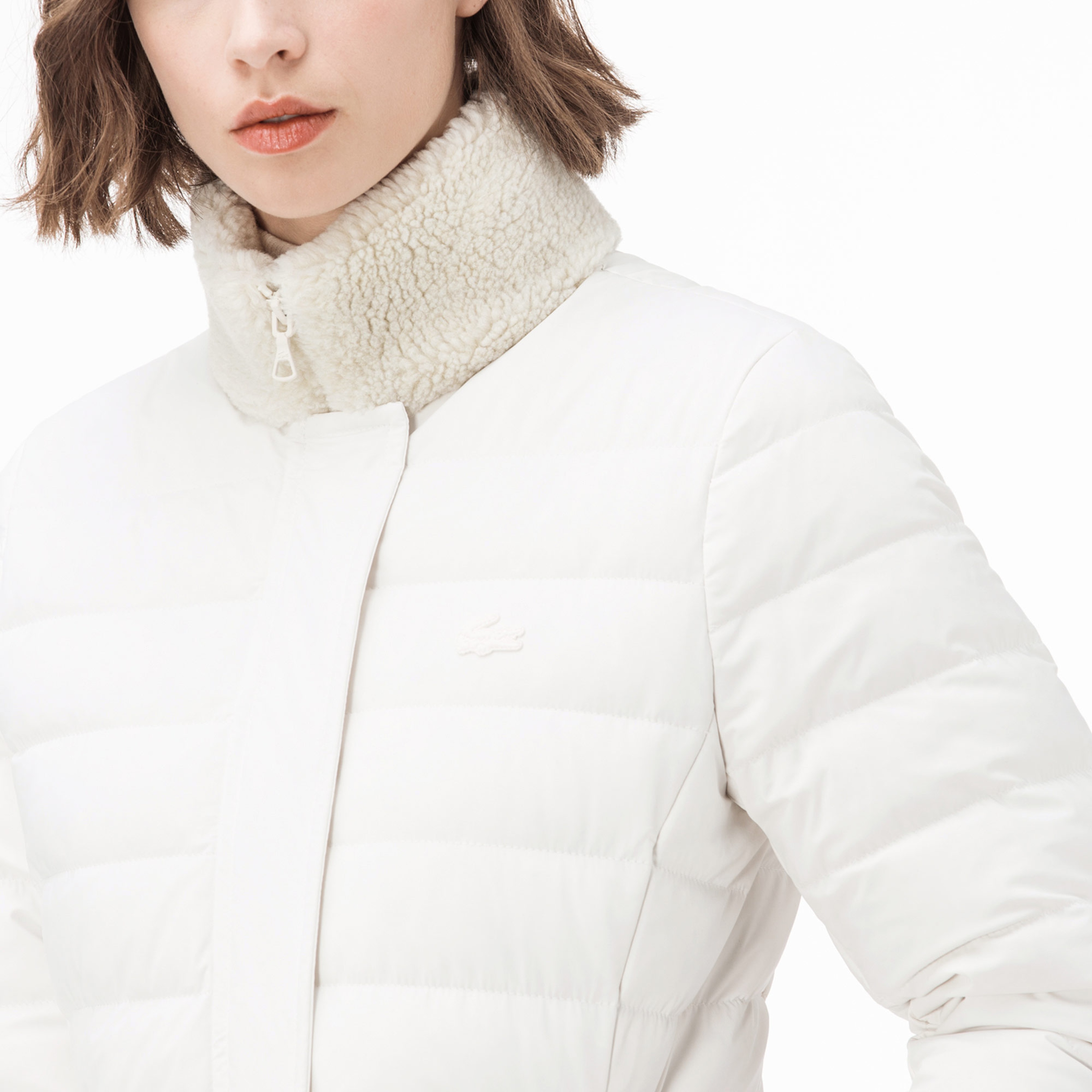 Lacoste Kadın Beyaz Mont