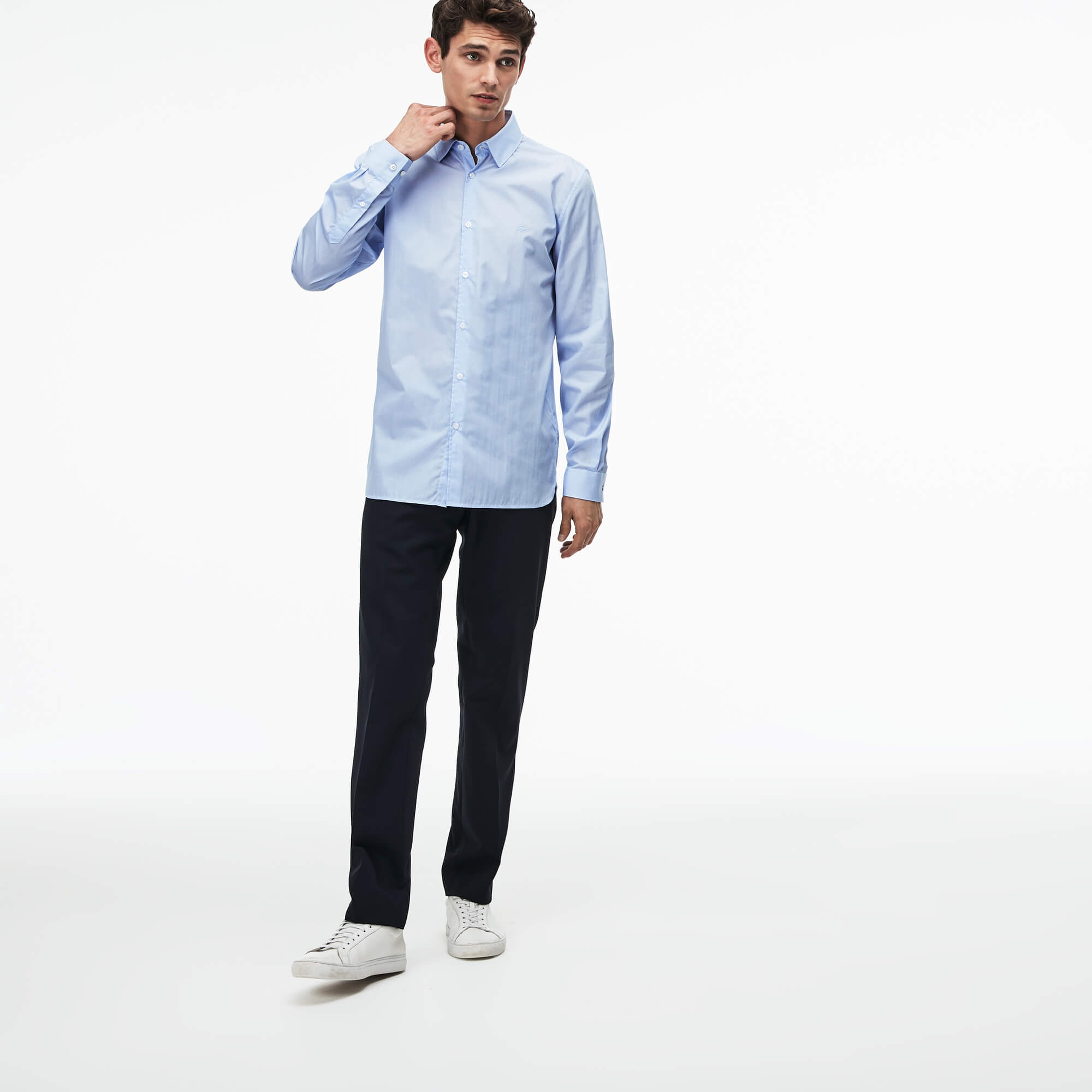 Lacoste Erkek Mavi Slim Fit Gömlek