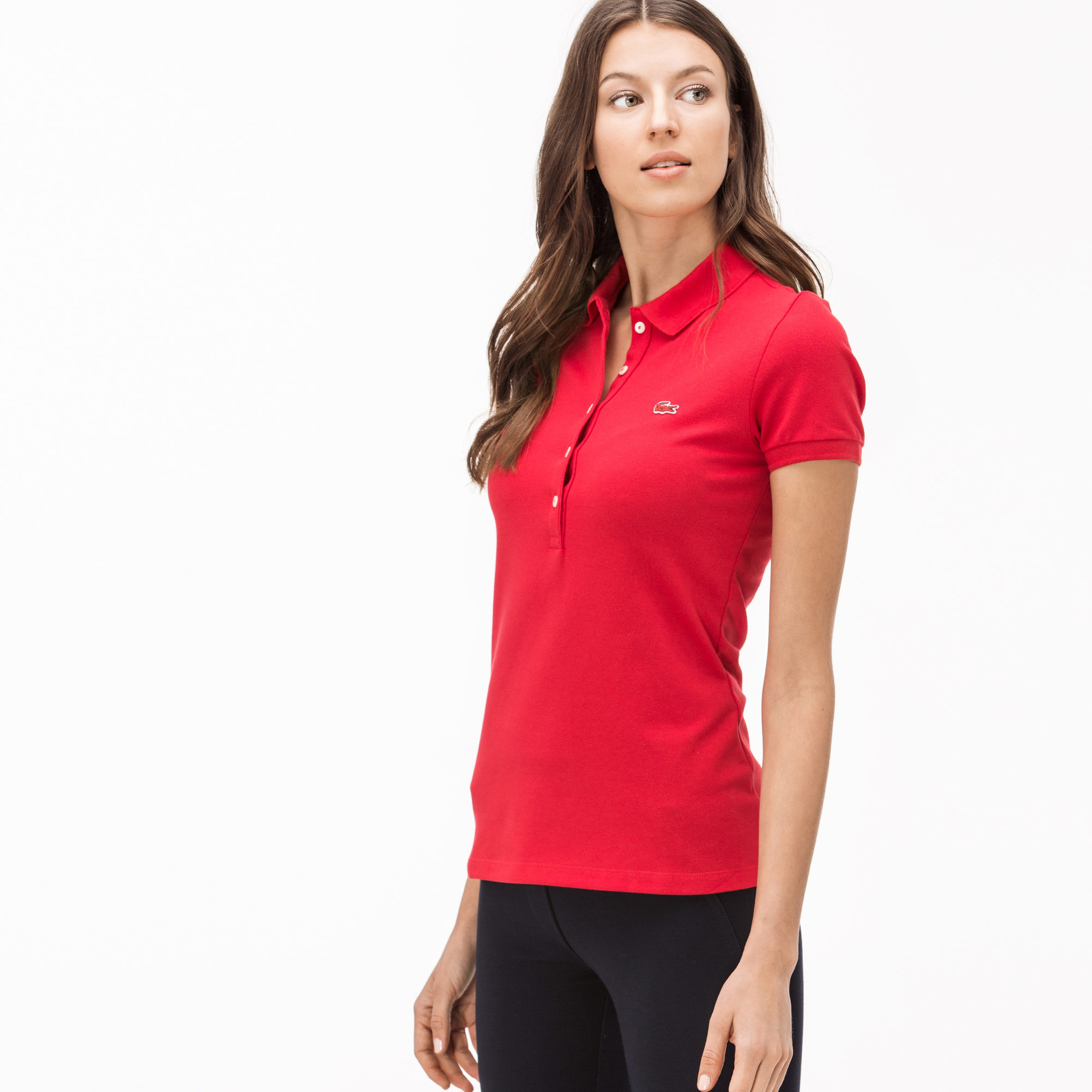 Lacoste Kadın Kırmızı Slim Fit Polo