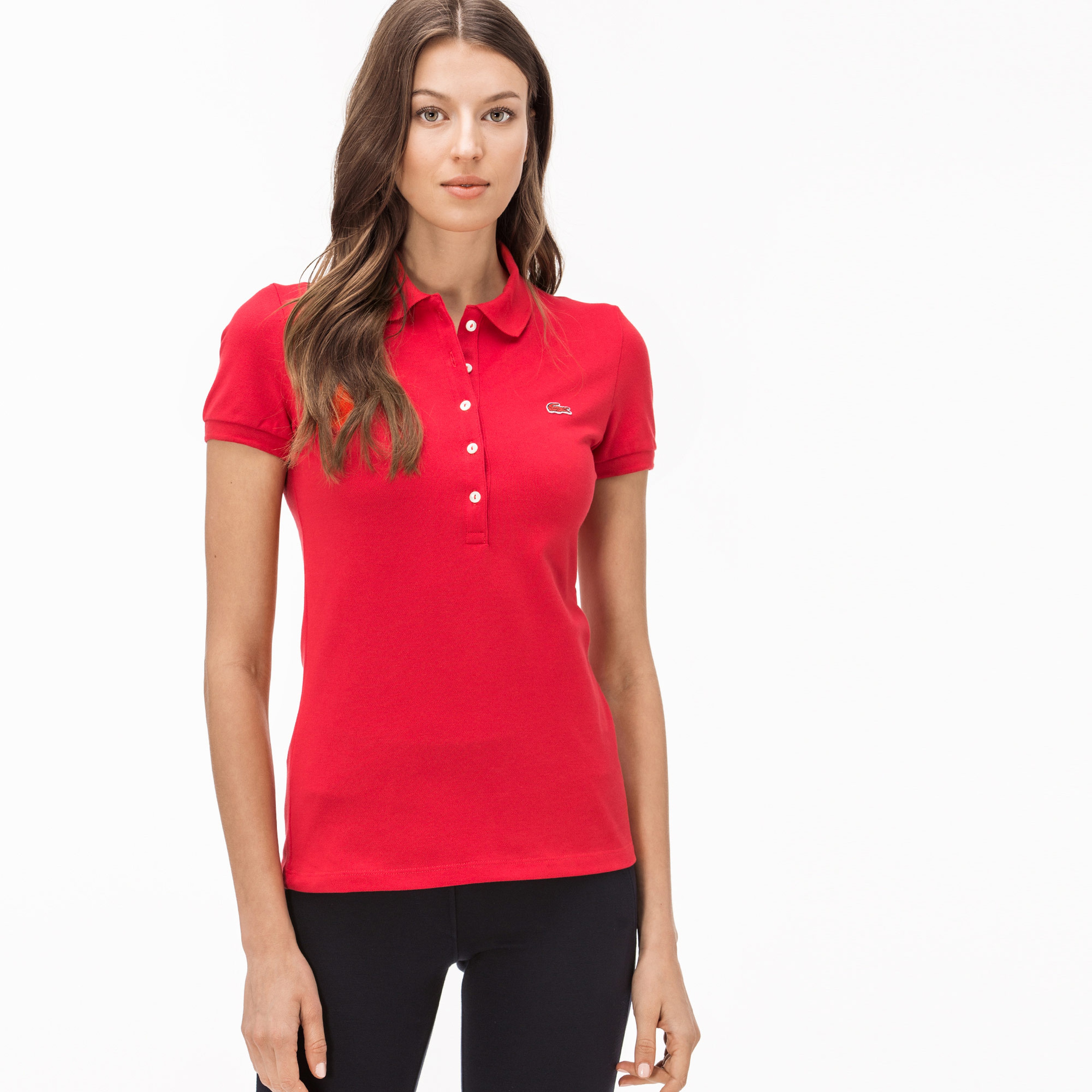 Lacoste Kadın Kırmızı Slim Fit Polo