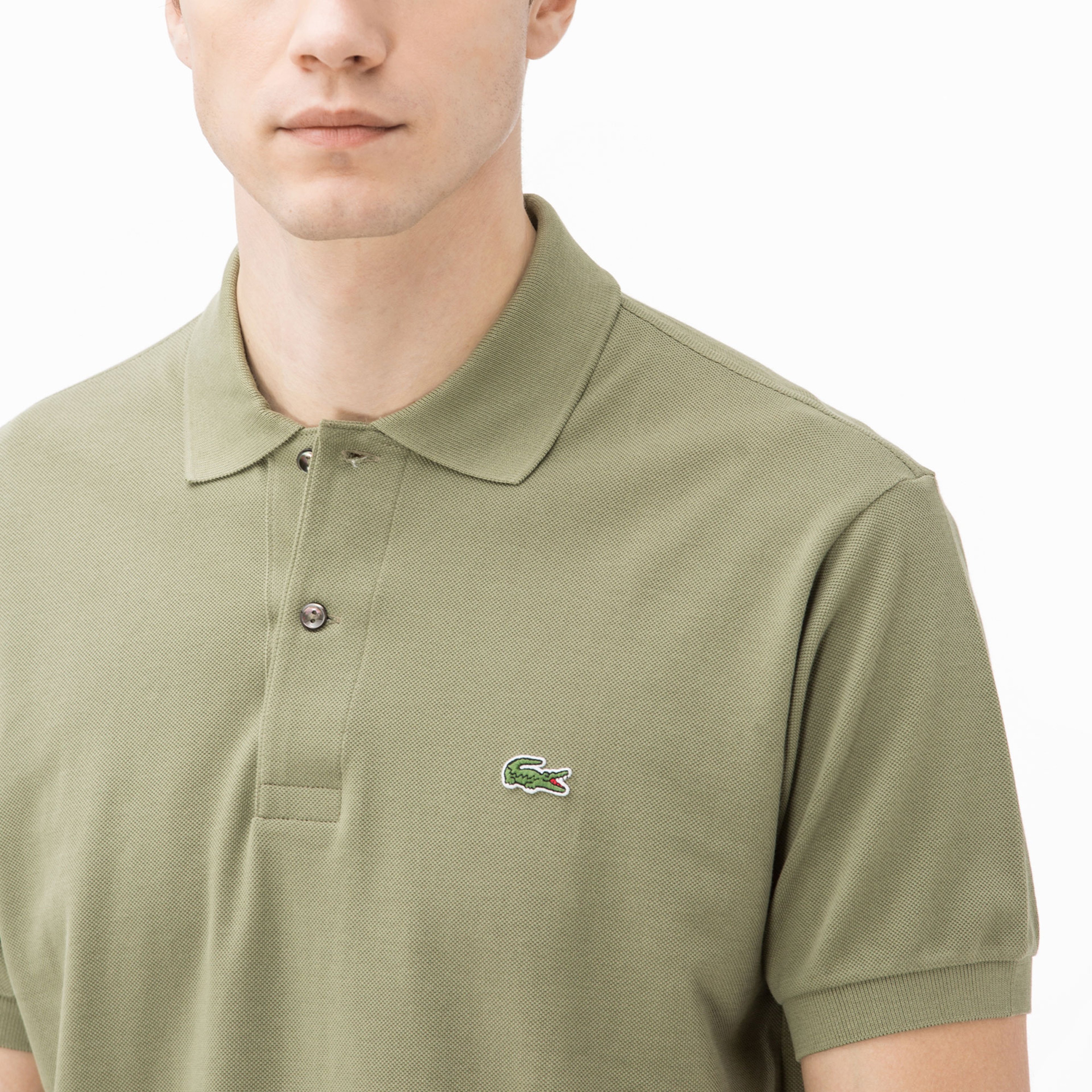 Lacoste Erkek L1212 Klasik Fit Yeşil Polo