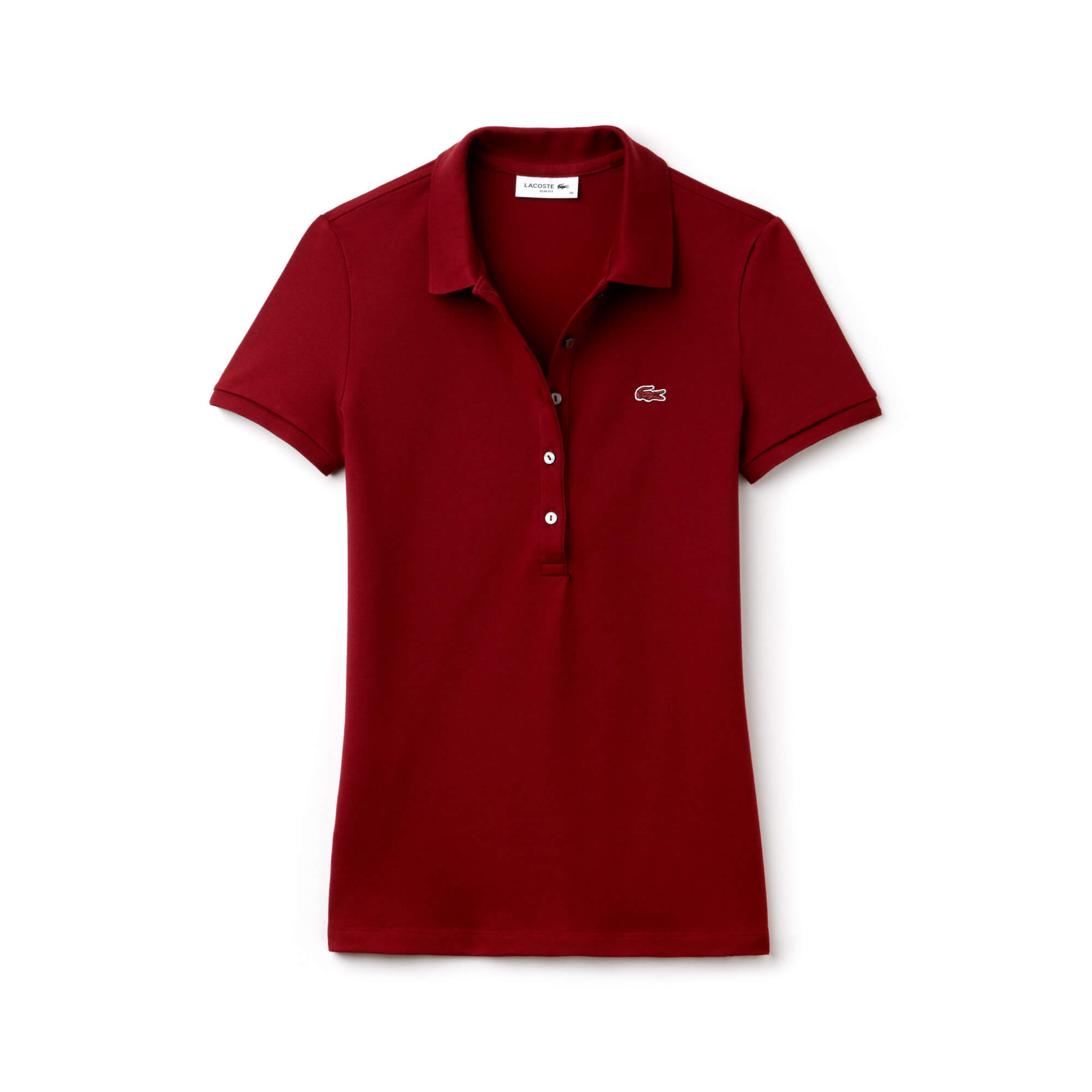 Lacoste Kadın Bordo Slim Fit Polo