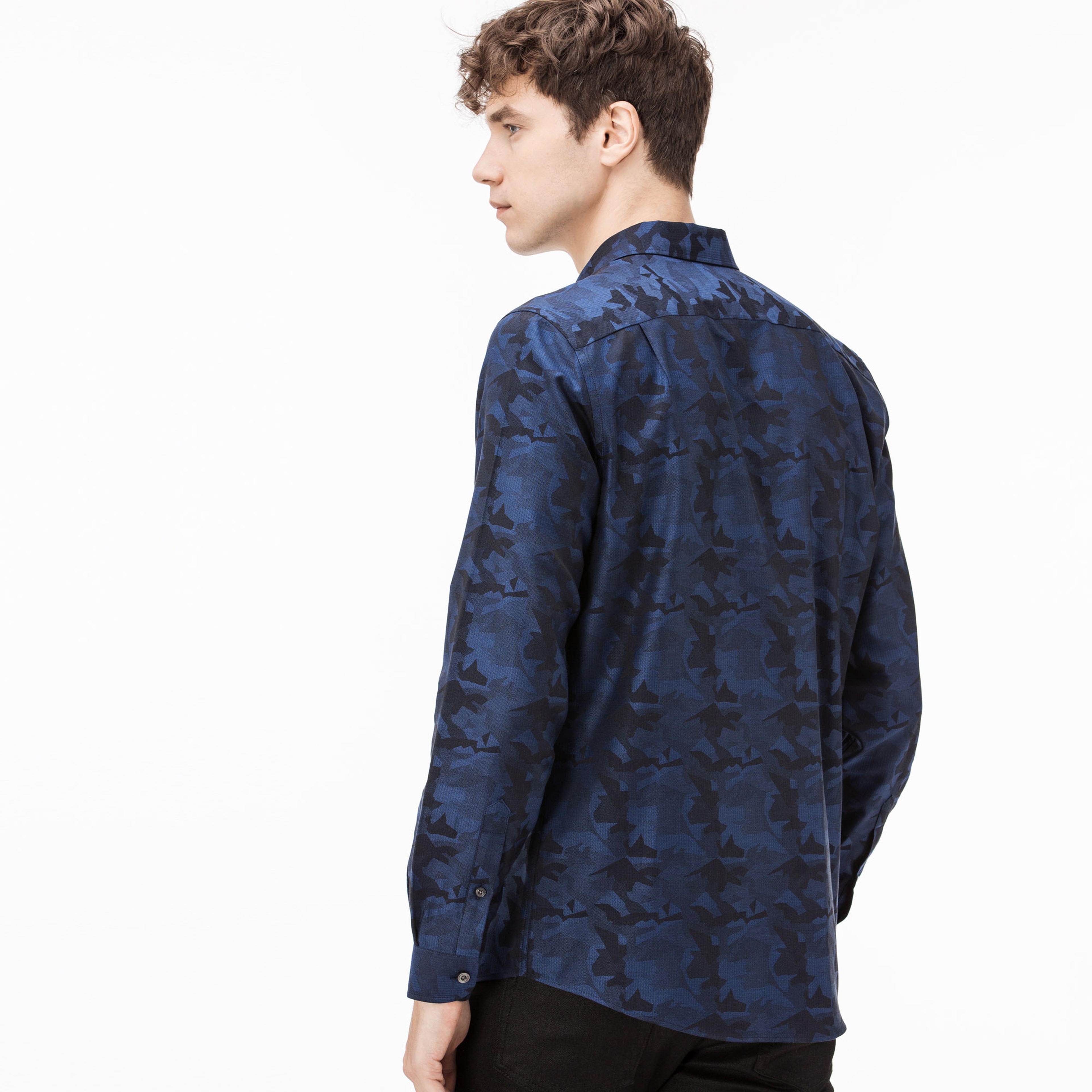 Lacoste Erkek Lacivert Slim Fit Gömlek