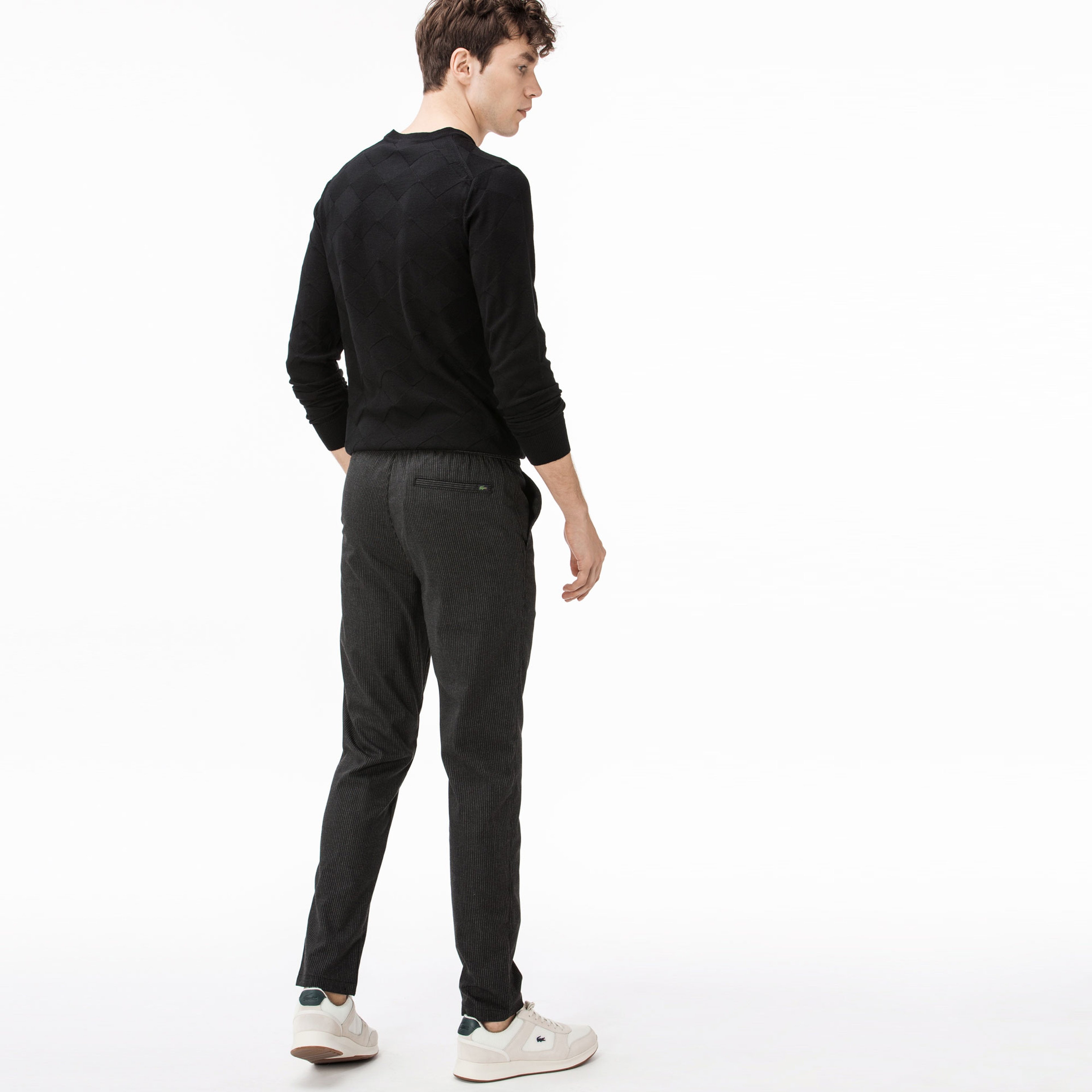 Lacoste Erkek Yün Siyah Pantolon