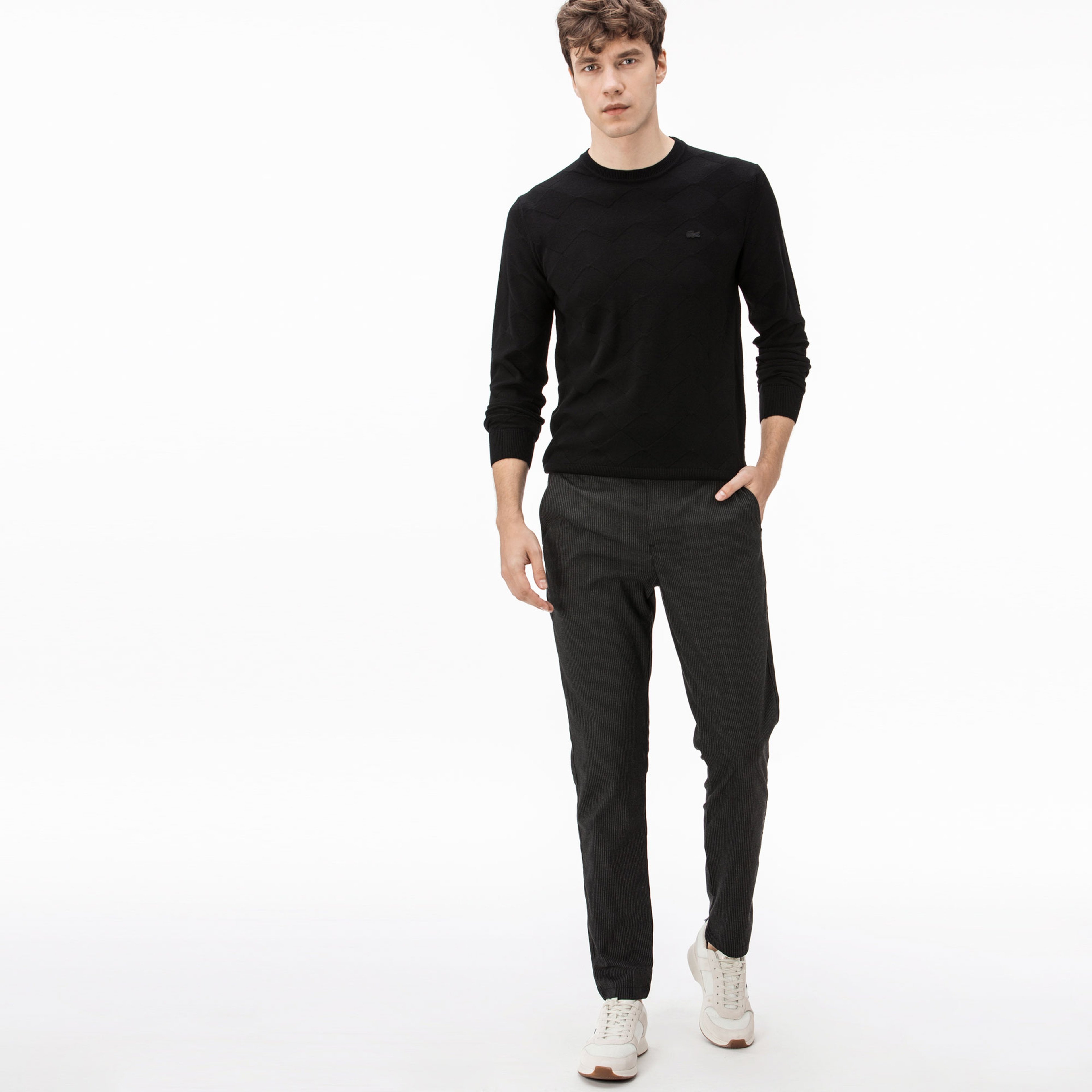 Lacoste Erkek Yün Siyah Pantolon