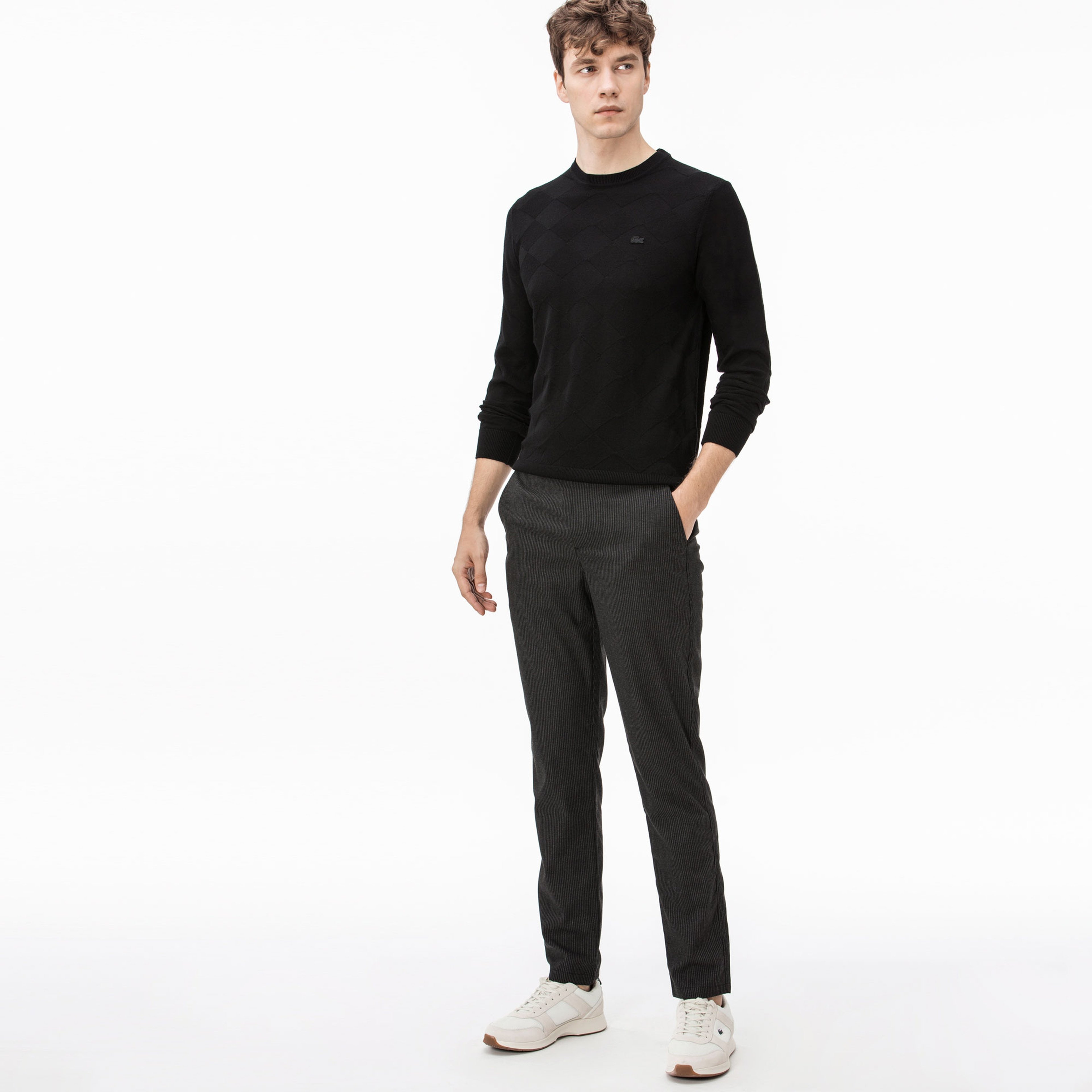 Lacoste Erkek Yün Siyah Pantolon