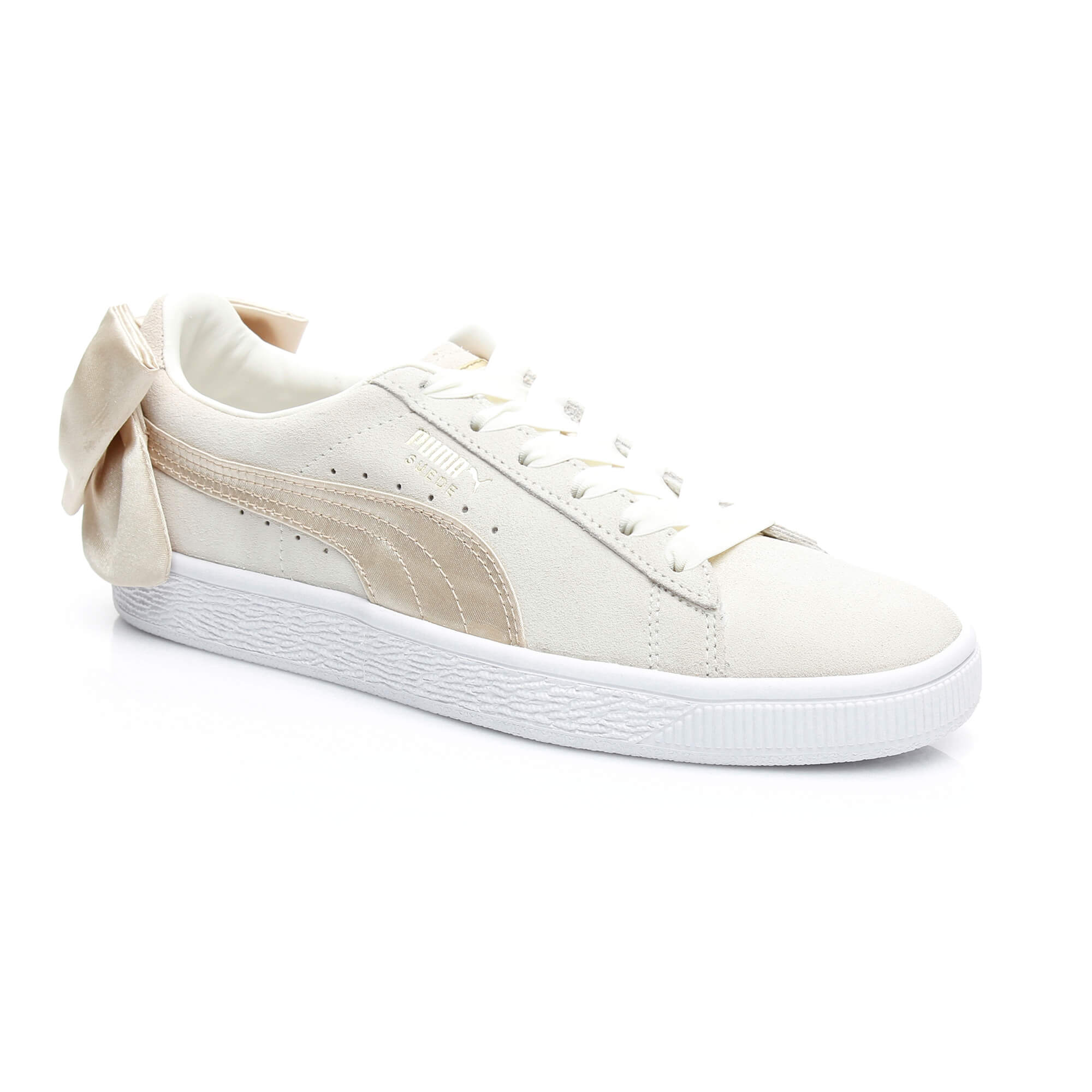 Puma Suede Bow Varsıty Kadın Bej Sneaker