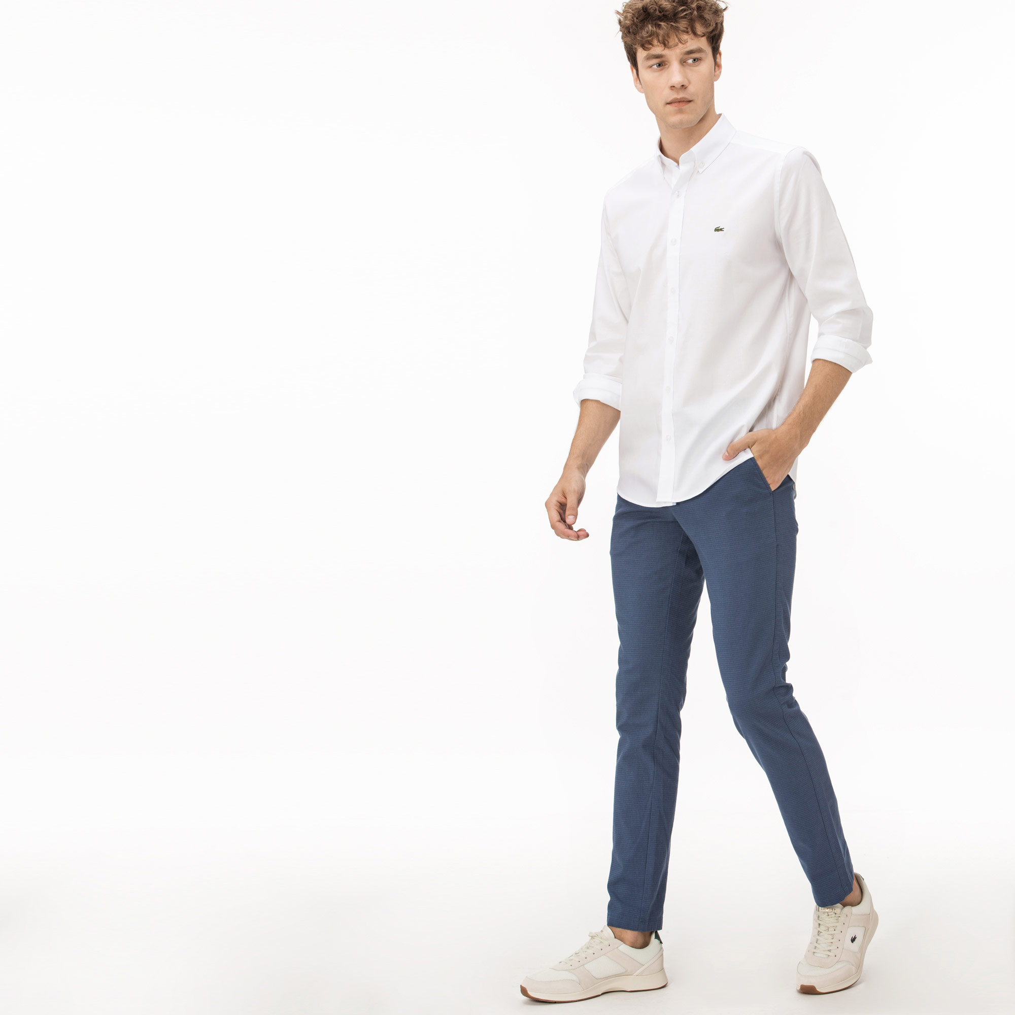 Lacoste Erkek Desenli Mavi Pantolon